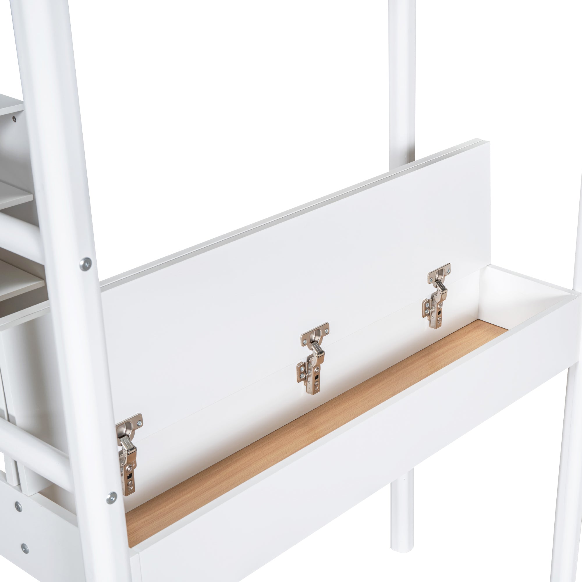 Twin Size Teddy FleeceLoft Bed Wood Bed, White - Atlantic Fine Furniture Melbourne FL