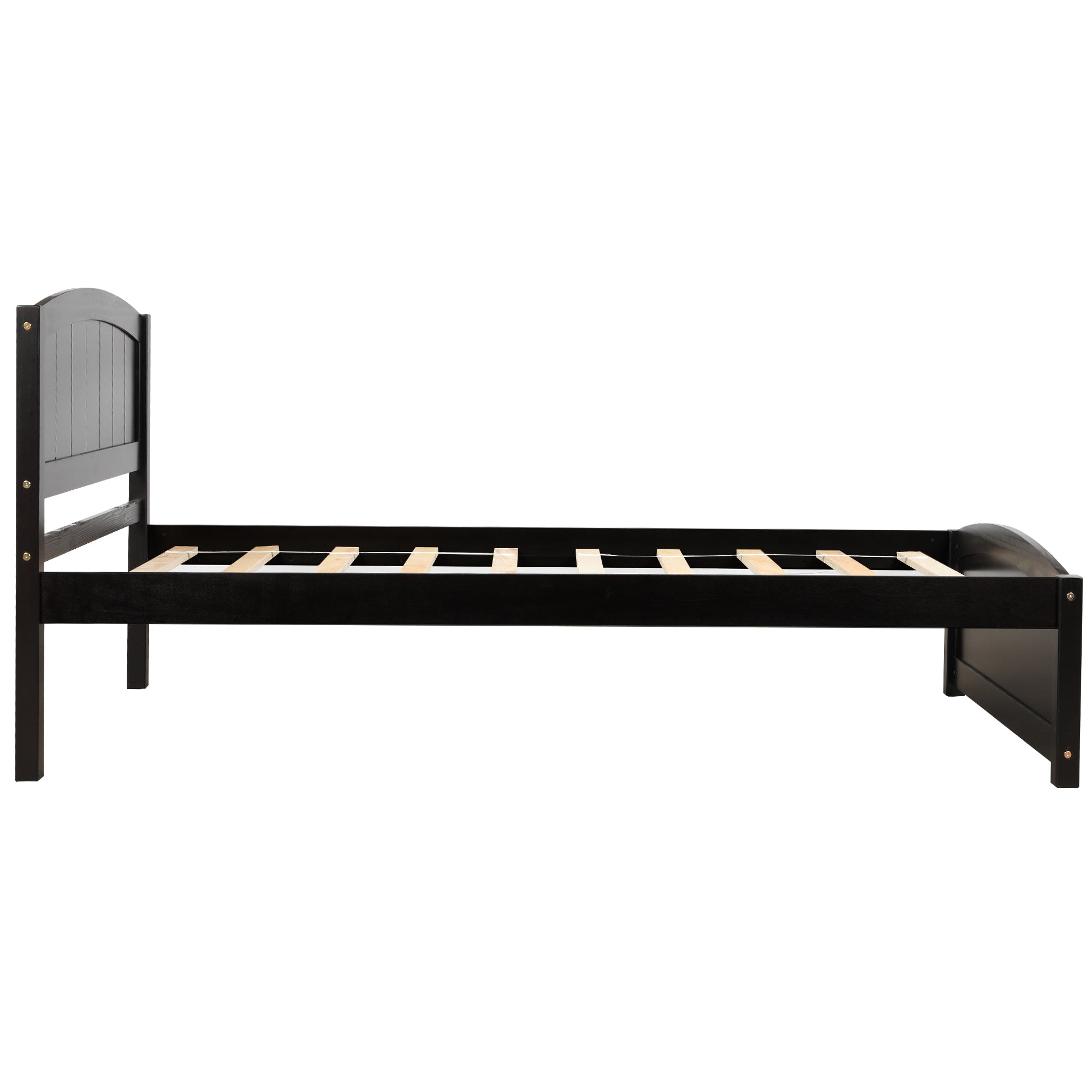 Wood Platform Bed with Headboard,Footboard and Wood Slat Support, Espresso - Atlantic Fine Furniture Melbourne FL