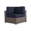 Wicker Seating Group Set With Table And Cushions