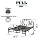Ola Metal Bed, Black with Gold Detail, Full