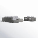 Wicker Sectional Seating Group With Plush Cushions