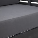 Acacia Wood Loveseat And Coffee Table Set With Cushions