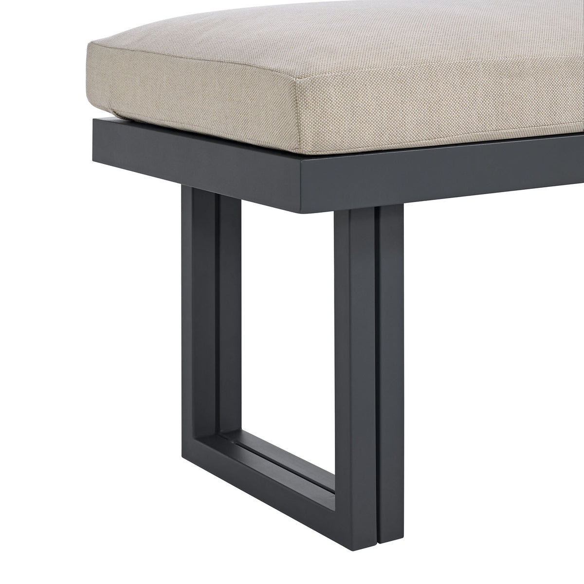 Playa Dining Bench in Dark Gray / Beige by Elements International, view 2