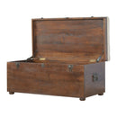 Linen Storage Trunk - Chestnut / White Linen