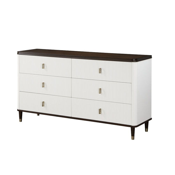 Carena - Dresser With Jewelry Tray - White & Brown