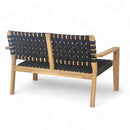 Woven Rope Outdoor Deep Seating Porch Loveseat For Garden