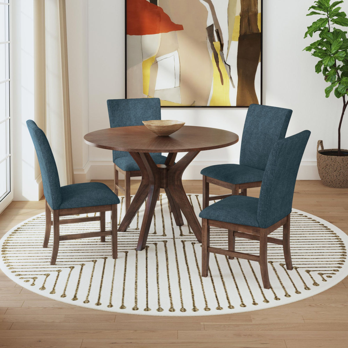 Santa Barbara Standard Height Dining Set in Blue by Elements International, view 32