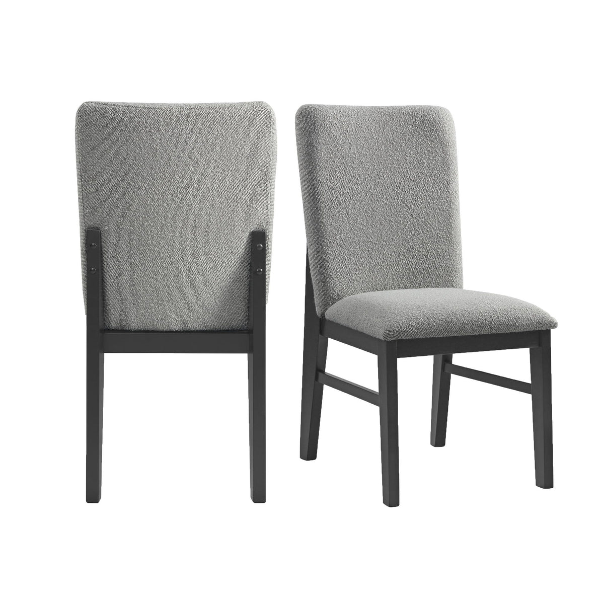 Portland - Side Chair With Gray Fabric PGY1113-4 (Set of 2) - Black