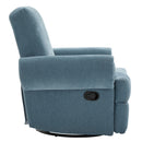 Manual Swivel Recliner Rocker Chair With Adjustable Backrest