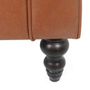 Contemporary Club Chair With Button Tufting And Birch Wood Legs