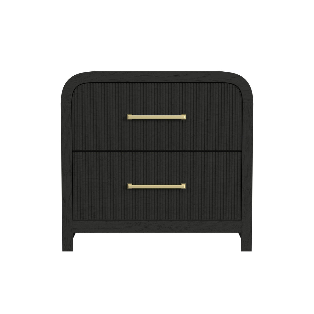 Ridgemont 2-Drawer Nightstand With USB in Black by Elements International, view 12