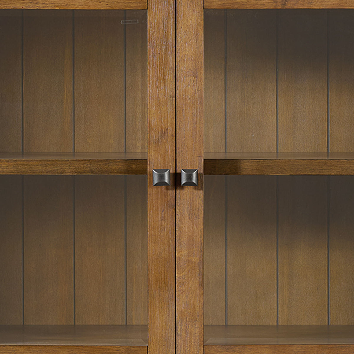 Portico Display Cabinet in Brown Oak by Elements International, view 3