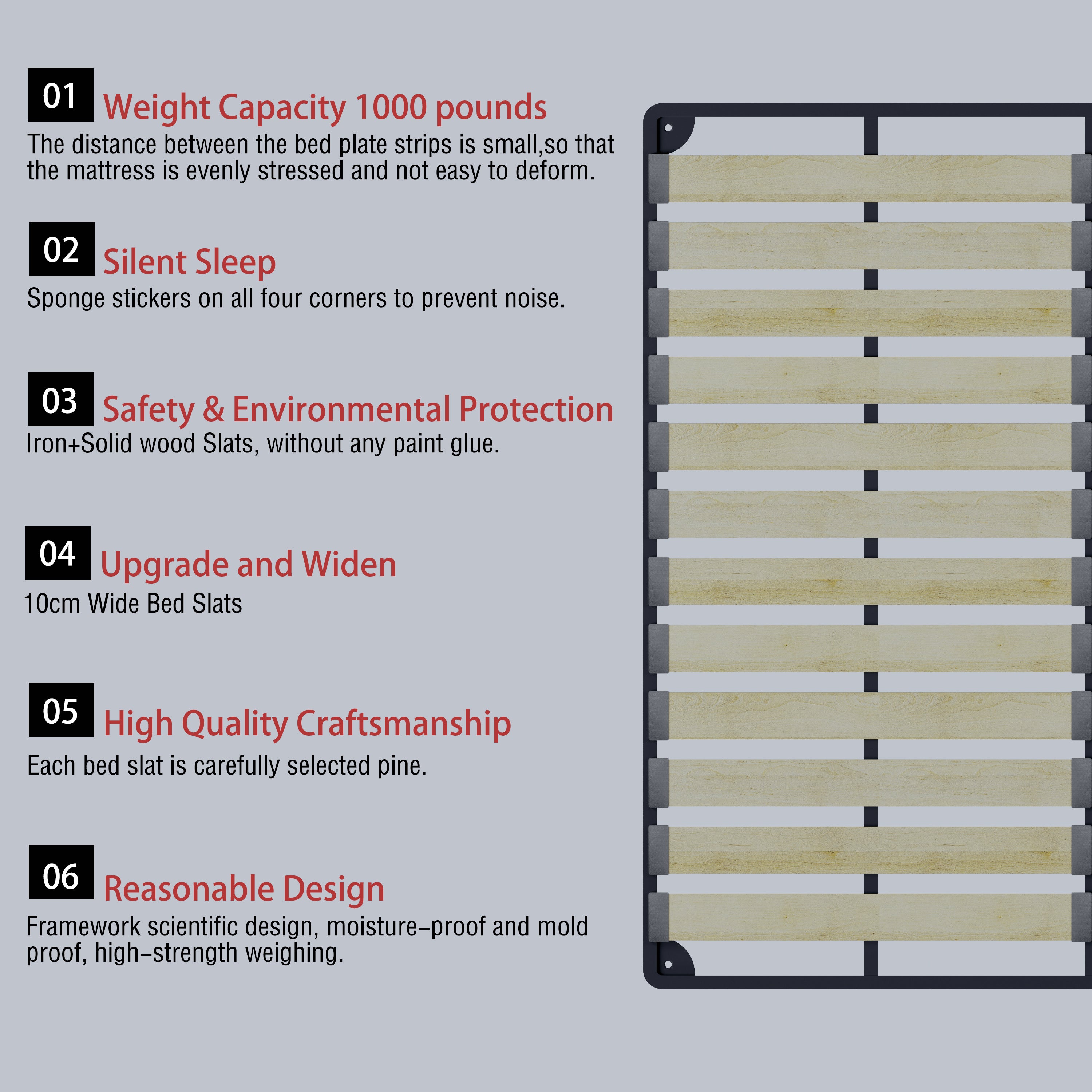 King Size Upholstered Platform Bed with Special Shaped Velvet Headboard, Metal & Solid Wood Frame,Grey