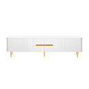 Minimalist TV Stand For TVs Up To 85", Modern Entertainment Center Media Console With 4 Spacious Cabinets For Living Room