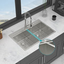 Topmount Drop In Kitchen Sink, Double Bowl 50 / 50 - Brushed Nickel