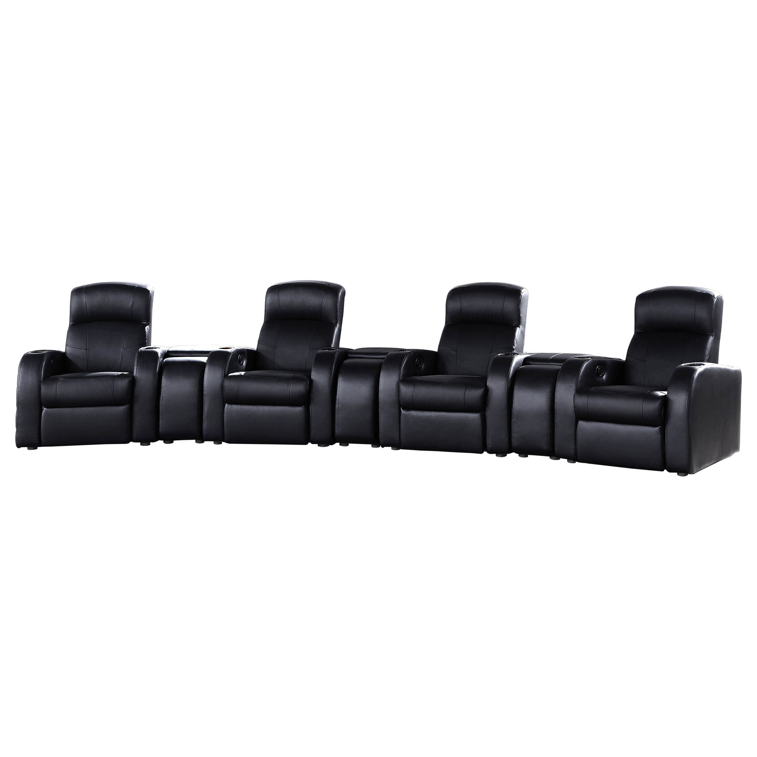 Cyrus 7-piece Upholstered Home Theater Seating — view 1