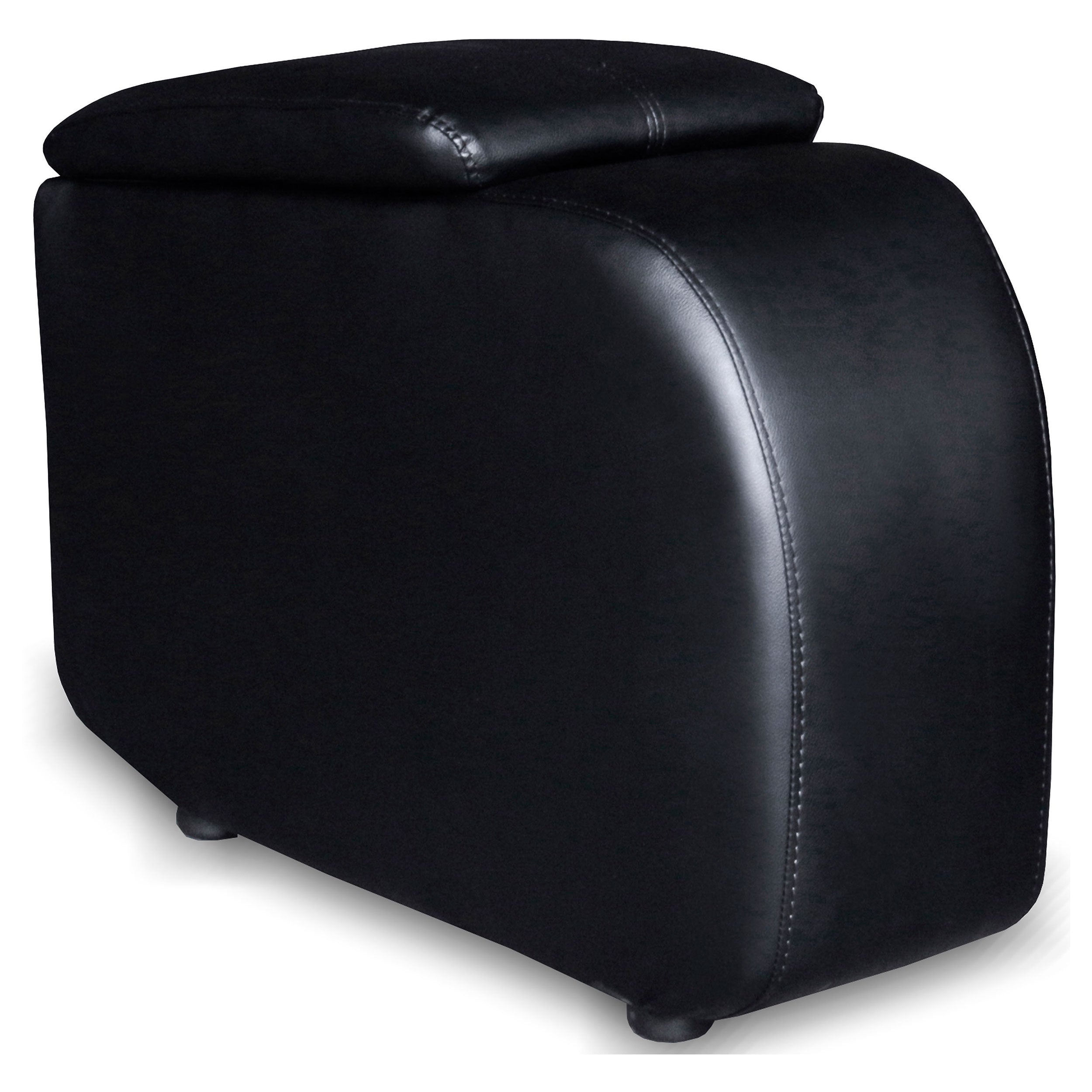 Cyrus Upholstered Home Theater Storage Wedge Console Black — view 1