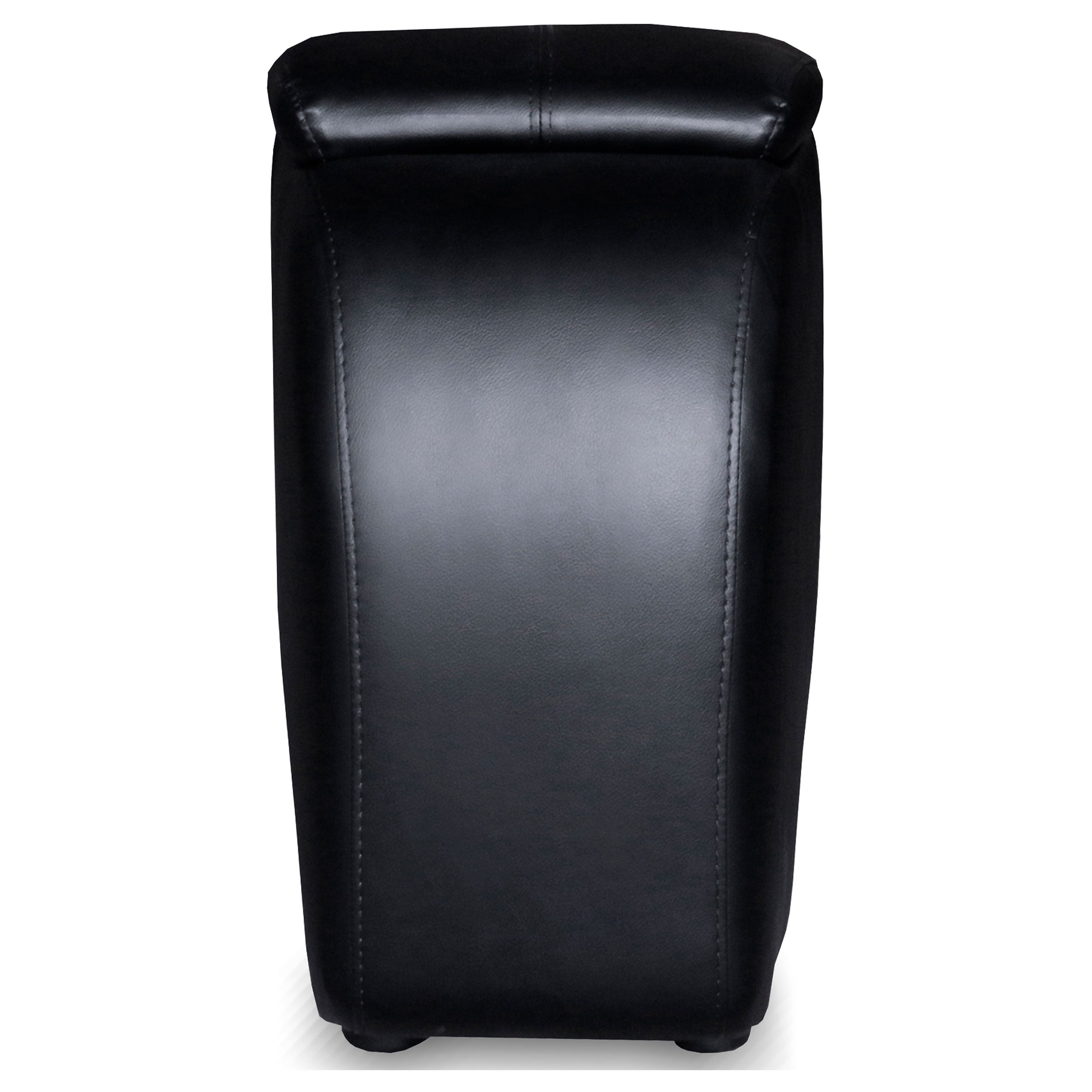Cyrus Upholstered Home Theater Storage Wedge Console Black — view 2