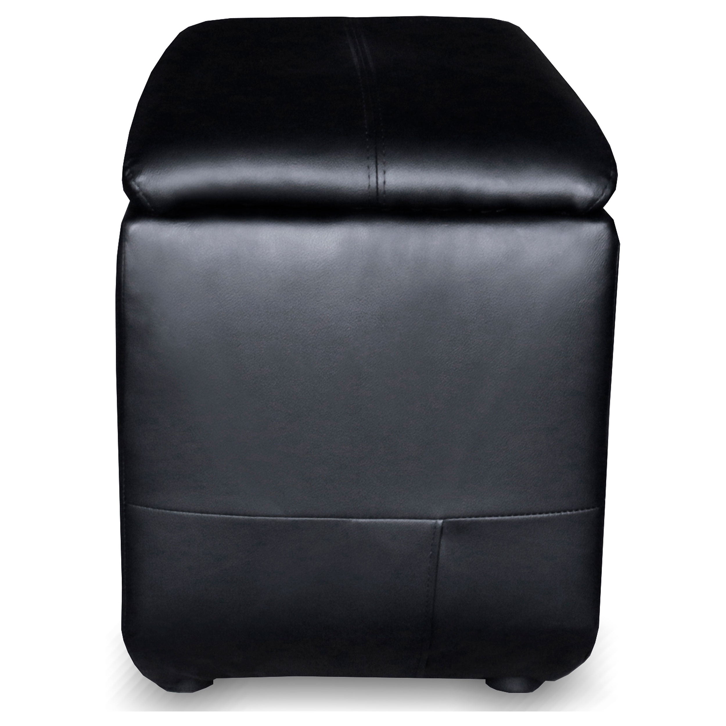 Cyrus Upholstered Home Theater Storage Wedge Console Black — view 3