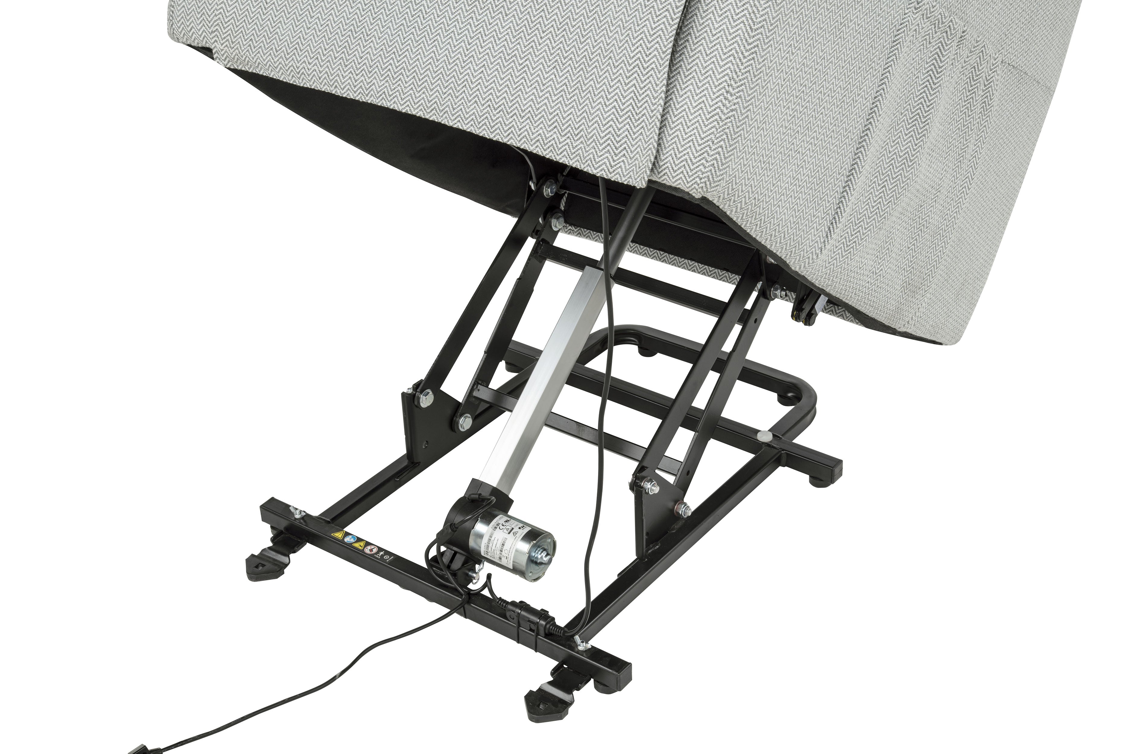 Dayes Upholstered Power Lift Recliner Chair Light Grey — view 13