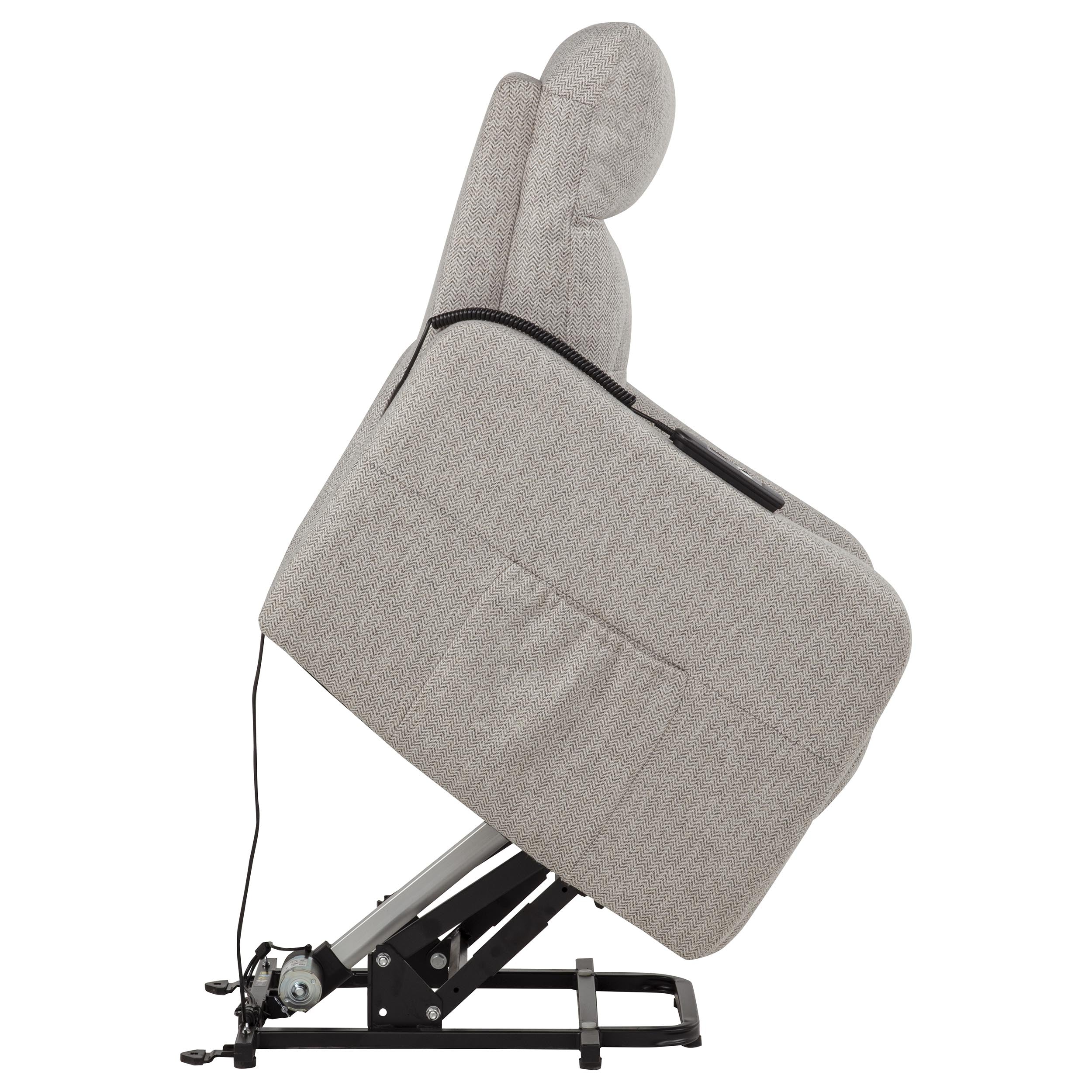 Dayes Upholstered Power Lift Recliner Chair Taupe — view 14