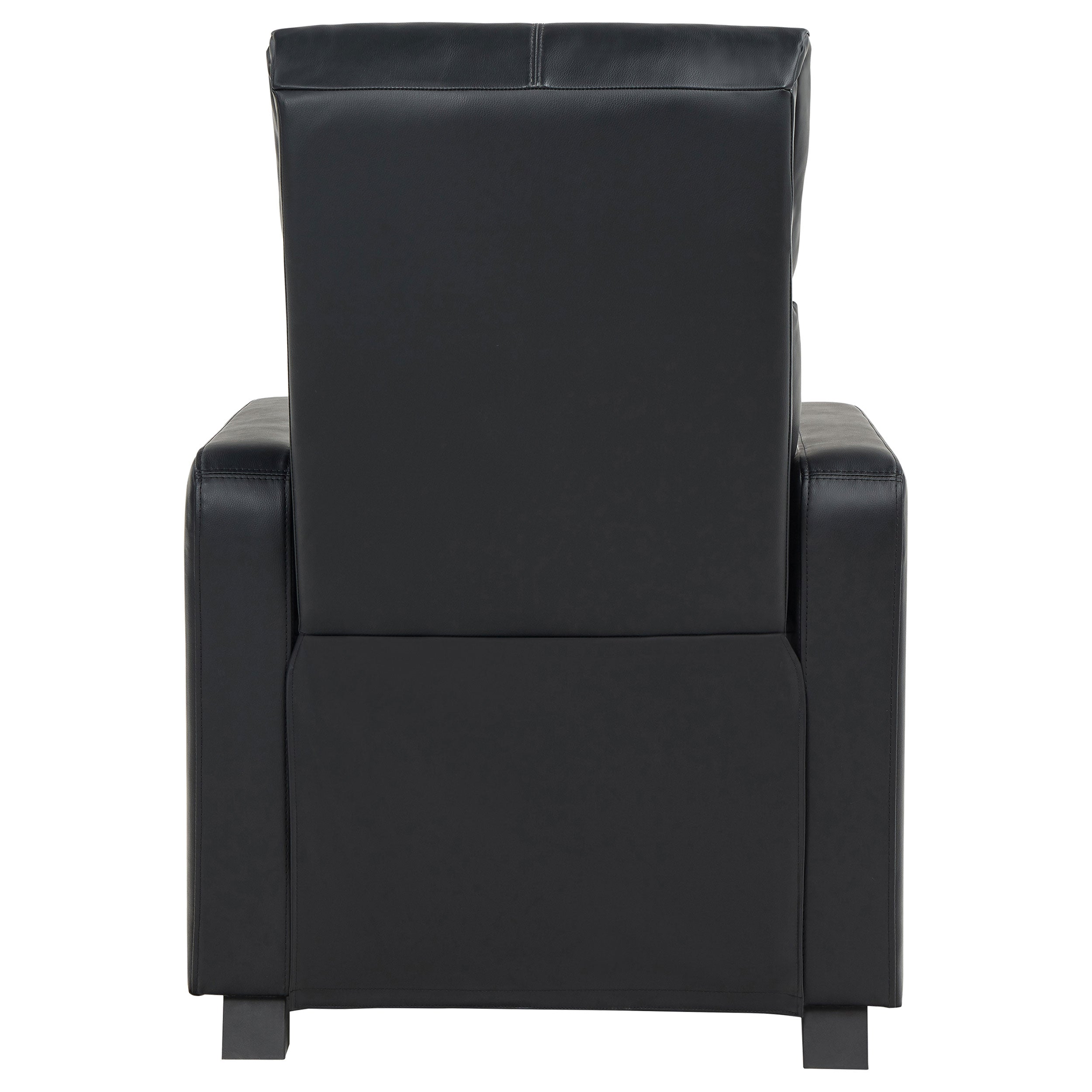 Toohey Upholstered Home Theater Push Back Recliner Black — view 9