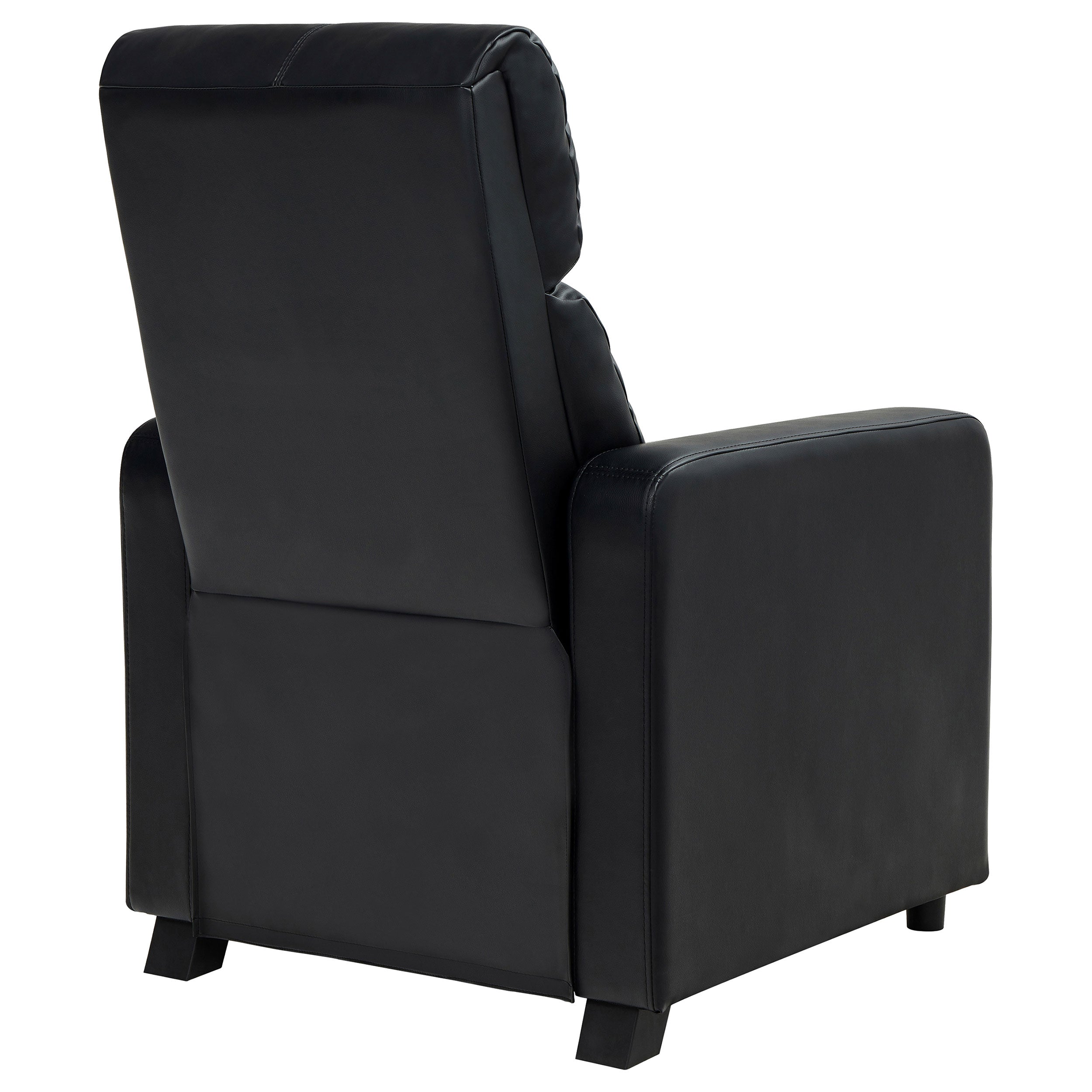 Toohey Upholstered Home Theater Push Back Recliner Black — view 10