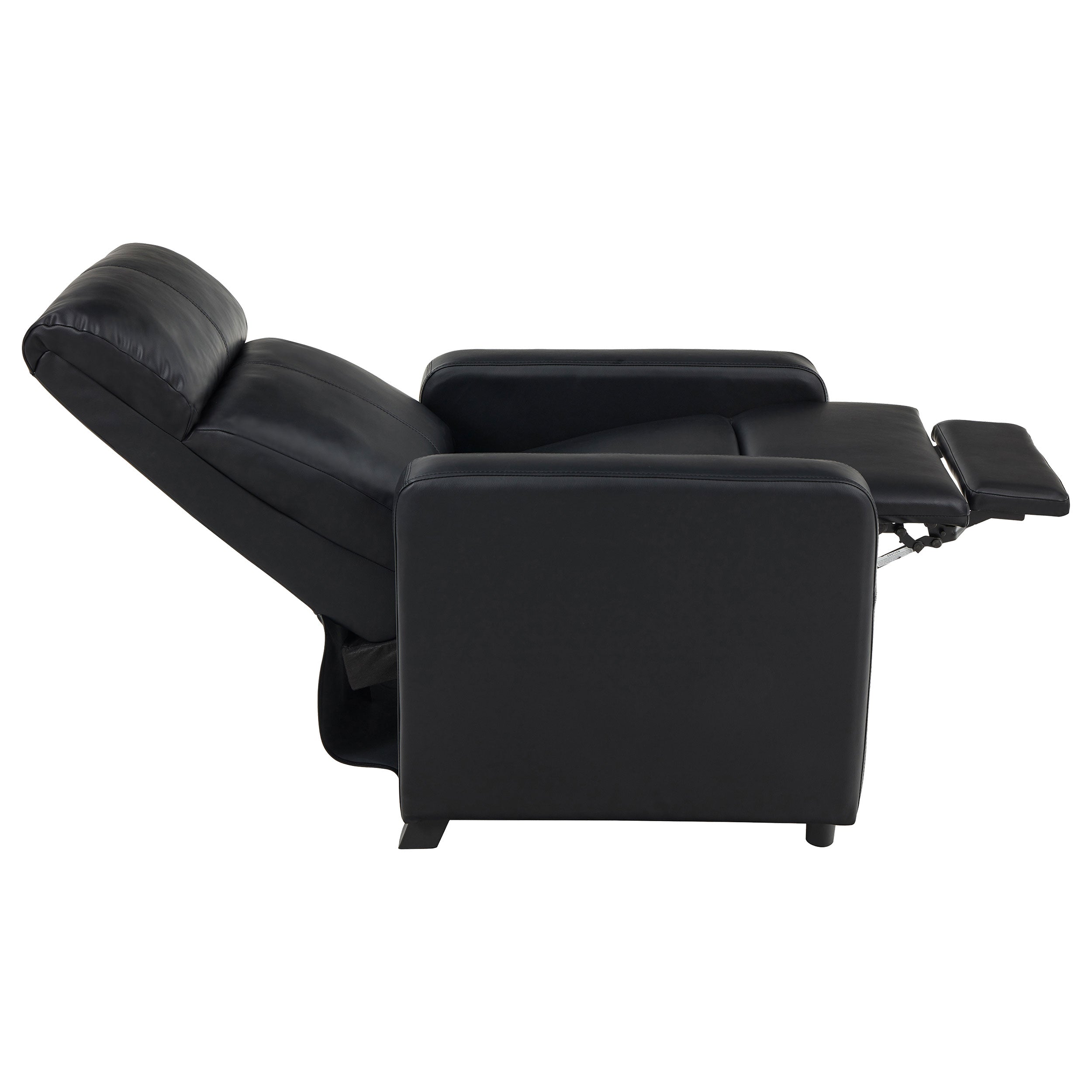 Toohey Upholstered Home Theater Push Back Recliner Black — view 11