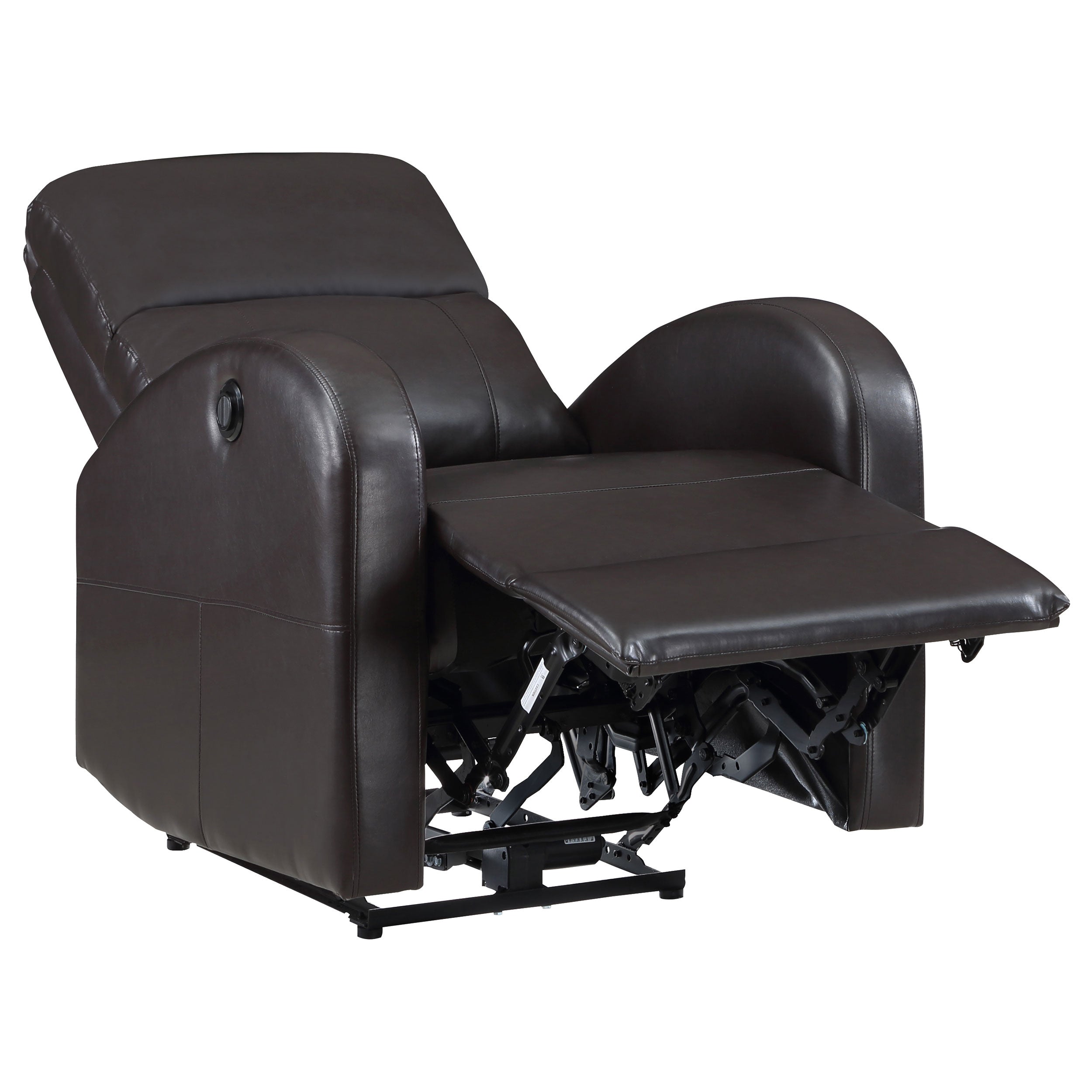 Grant Upholstered Power Recliner Chair Brown — view 5