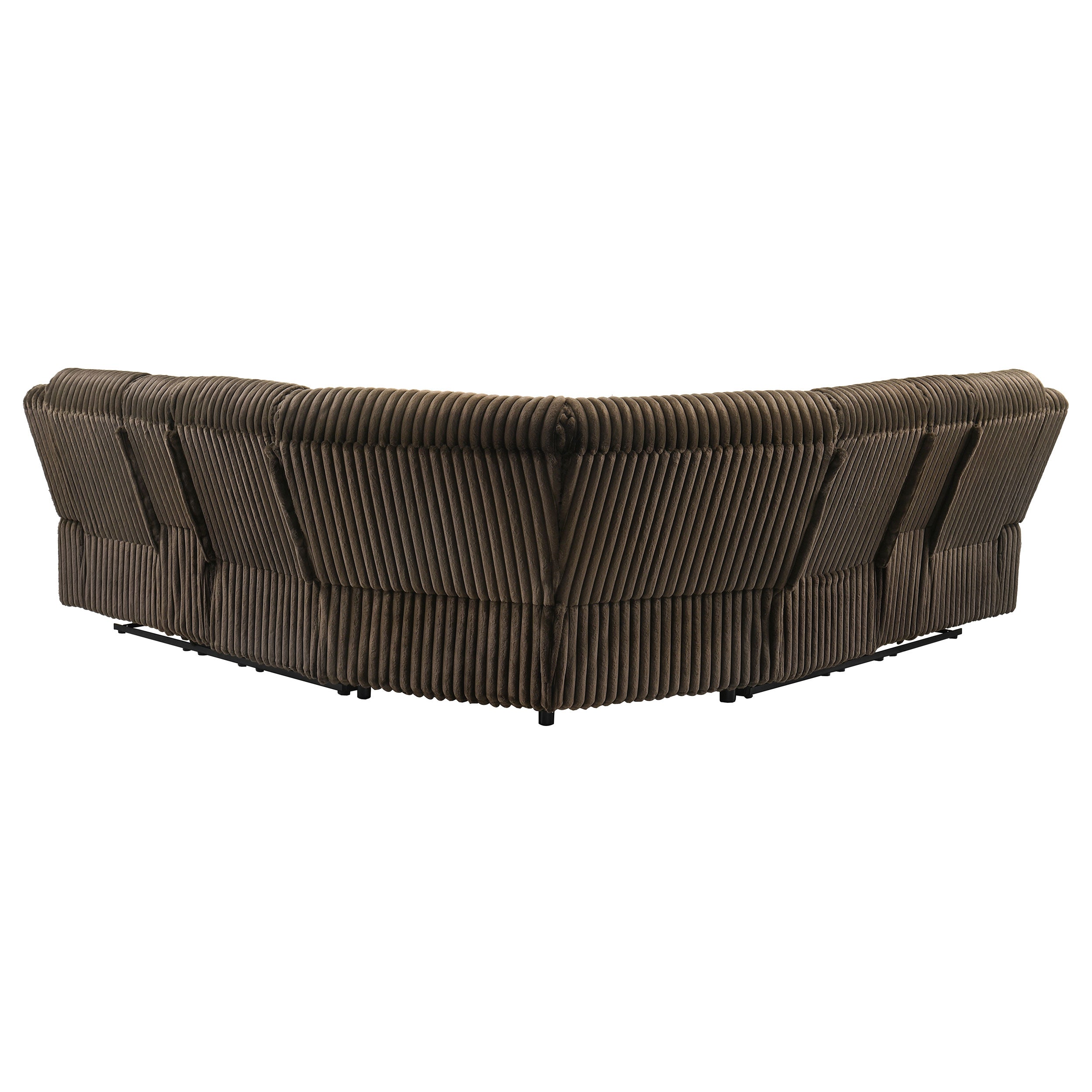 Atkinson Upholstered Reclining Sectional Sofa Chocolate — view 7