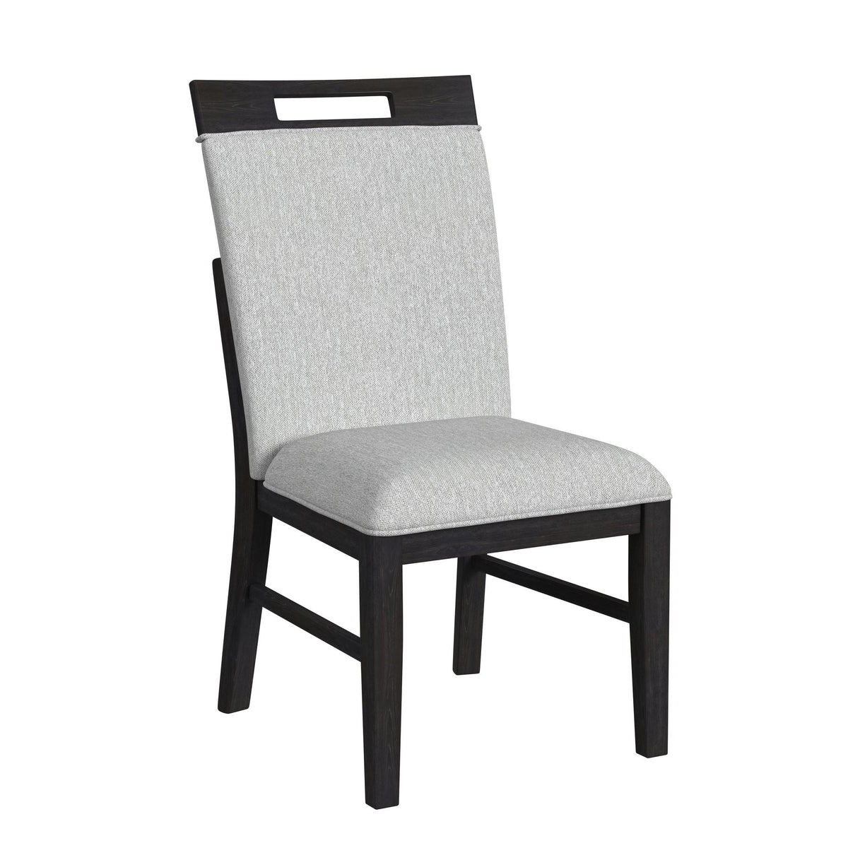 Transcend Dining Side Chair With Fabric (Set of 2) in Charcoal And Light Gray by Elements International, view 9