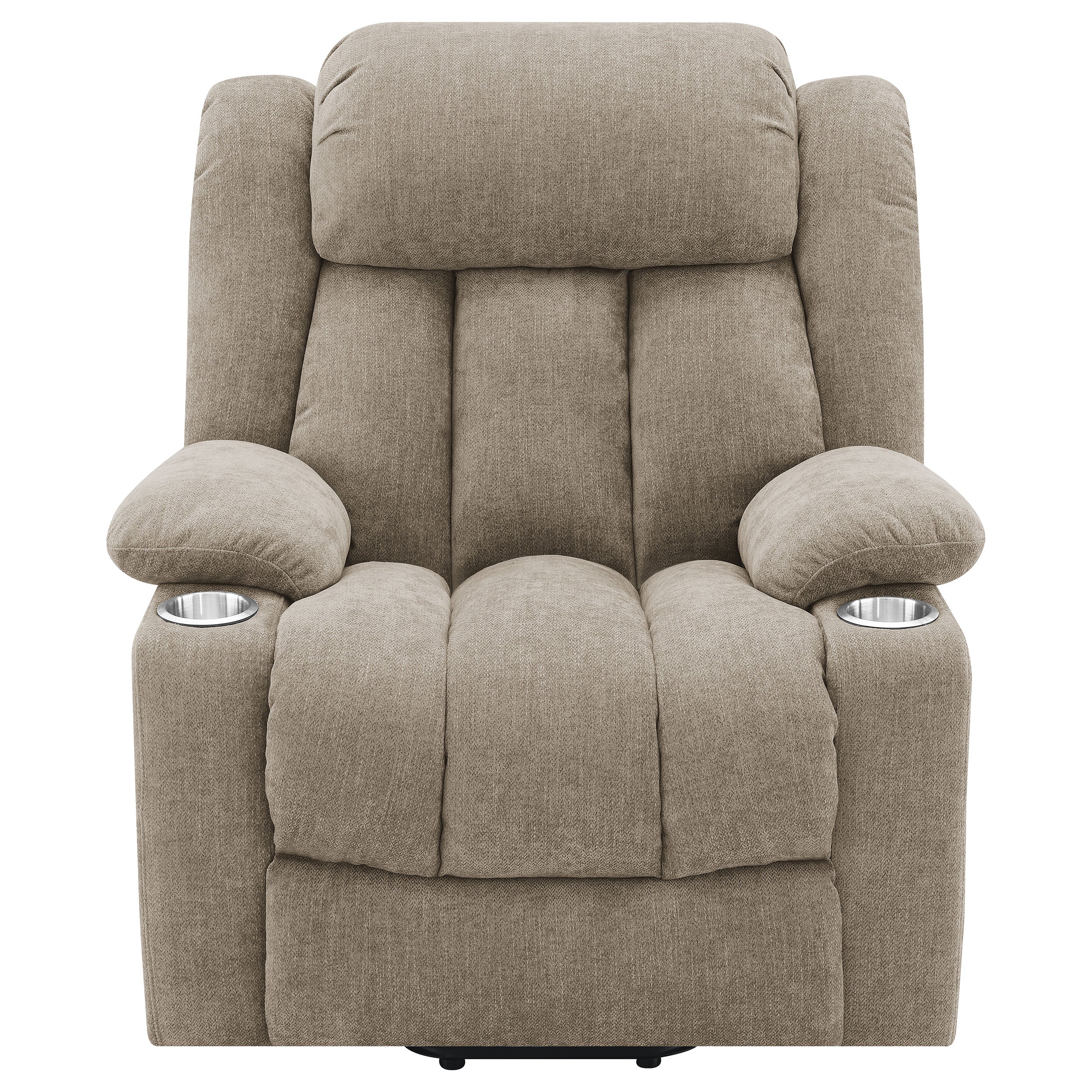 Houston Upholstered Power Lift Recliner Chair Camel — view 7