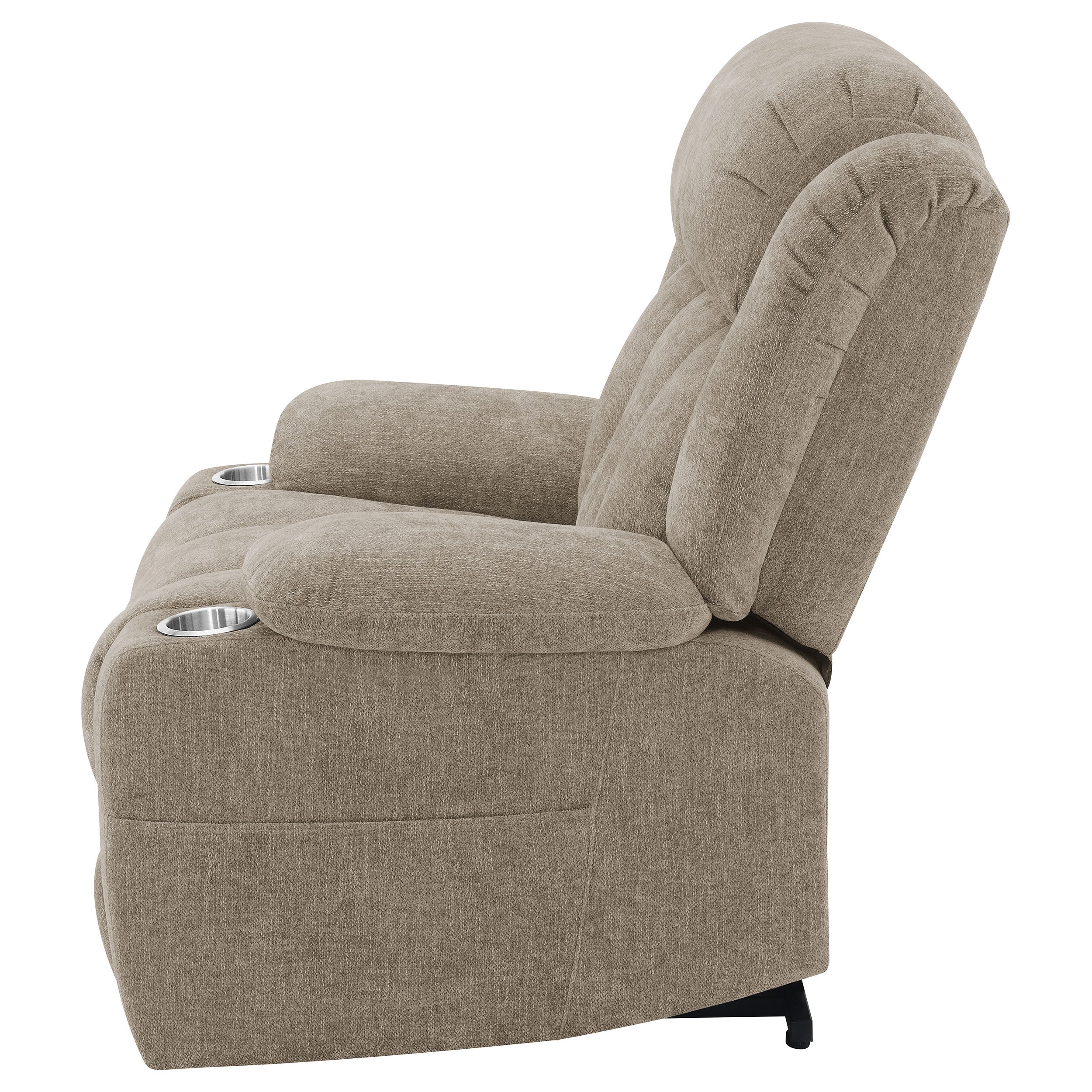 Houston Upholstered Power Lift Recliner Chair Camel — view 9