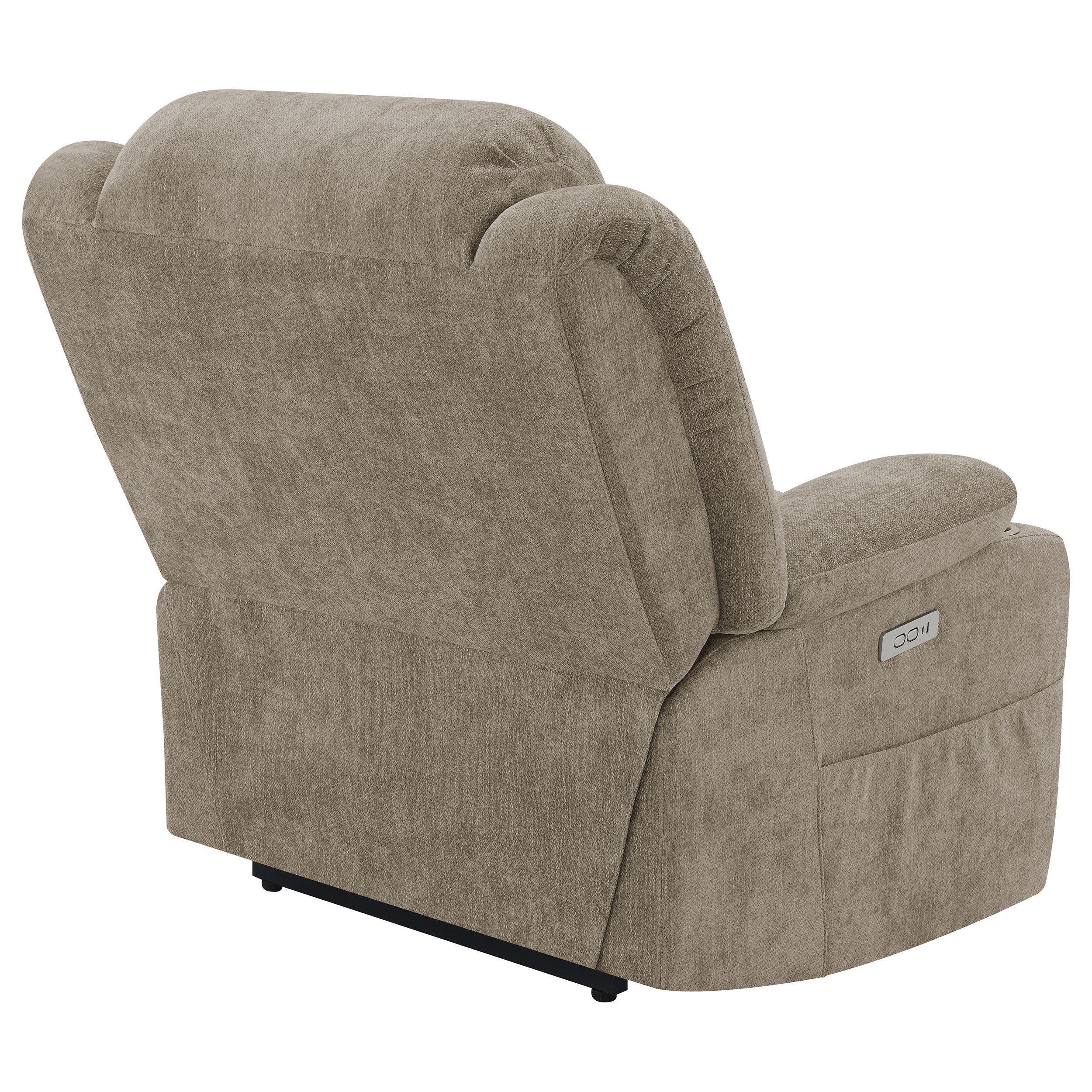 Houston Upholstered Power Lift Recliner Chair Camel — view 11