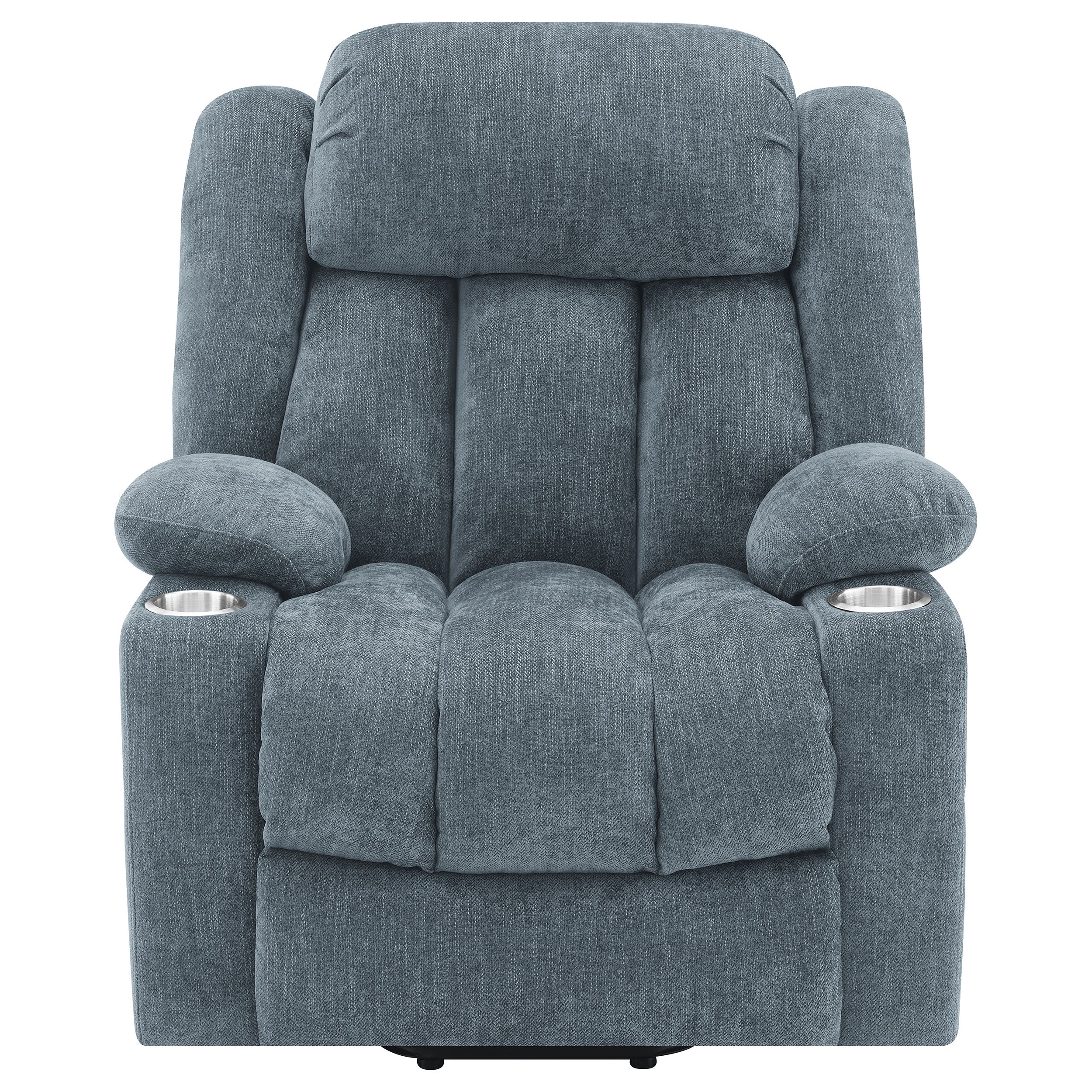 Houston Upholstered Power Lift Recliner Slate Blue — view 7