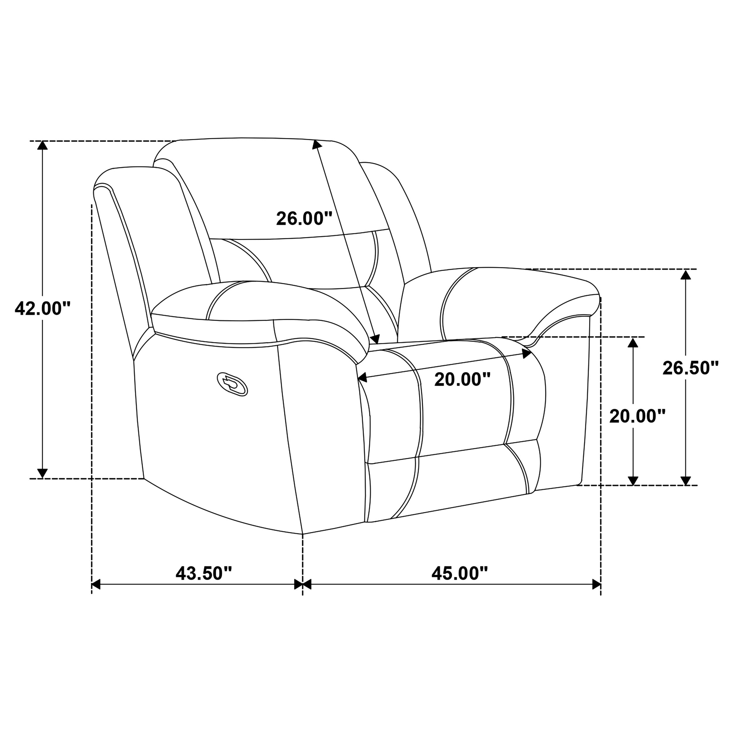 Gilson 3-piece Chenille Upholstered Reclining Sofa Set Grey — view 18