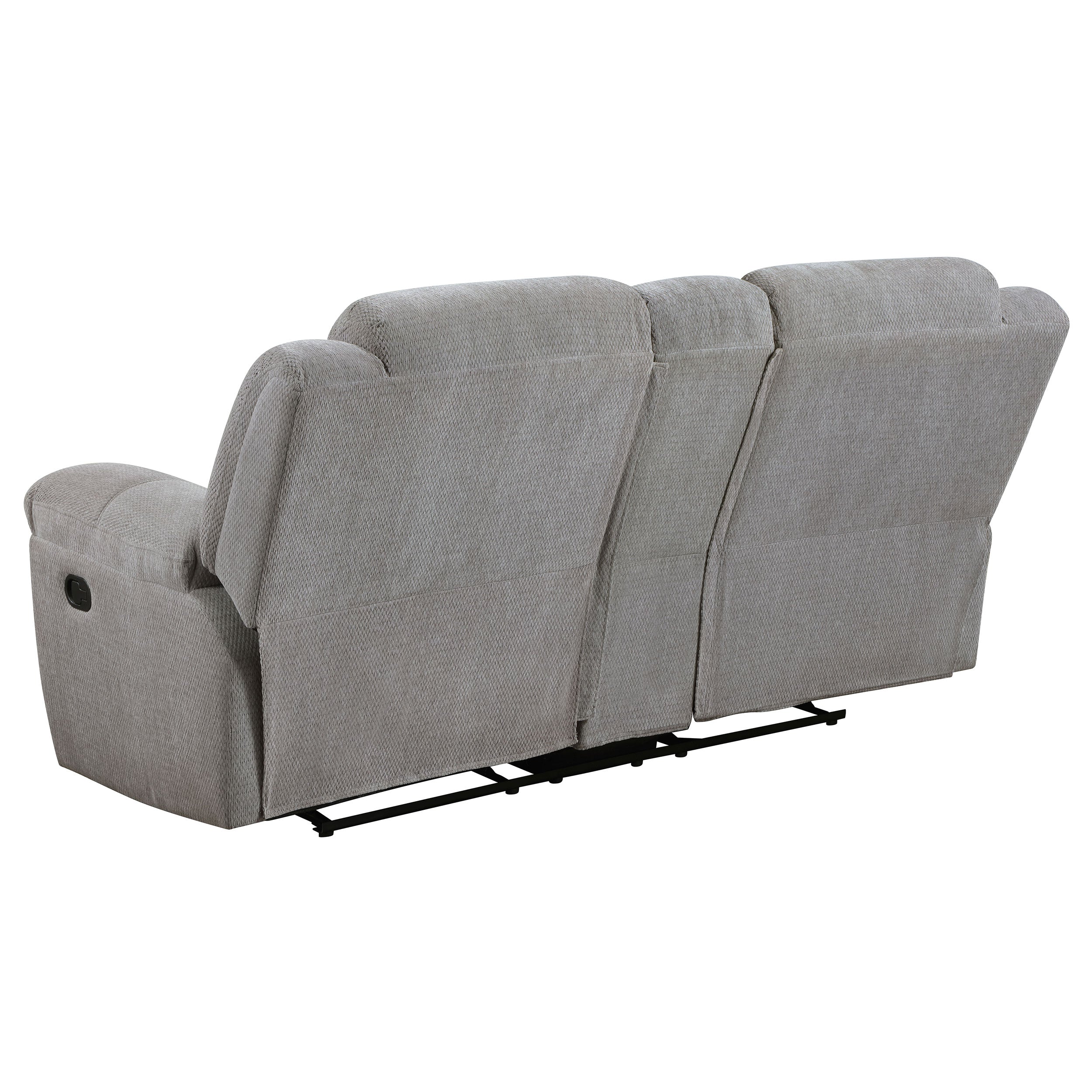Gilson Chenille Upholstered Reclining Loveseat Grey — view 6