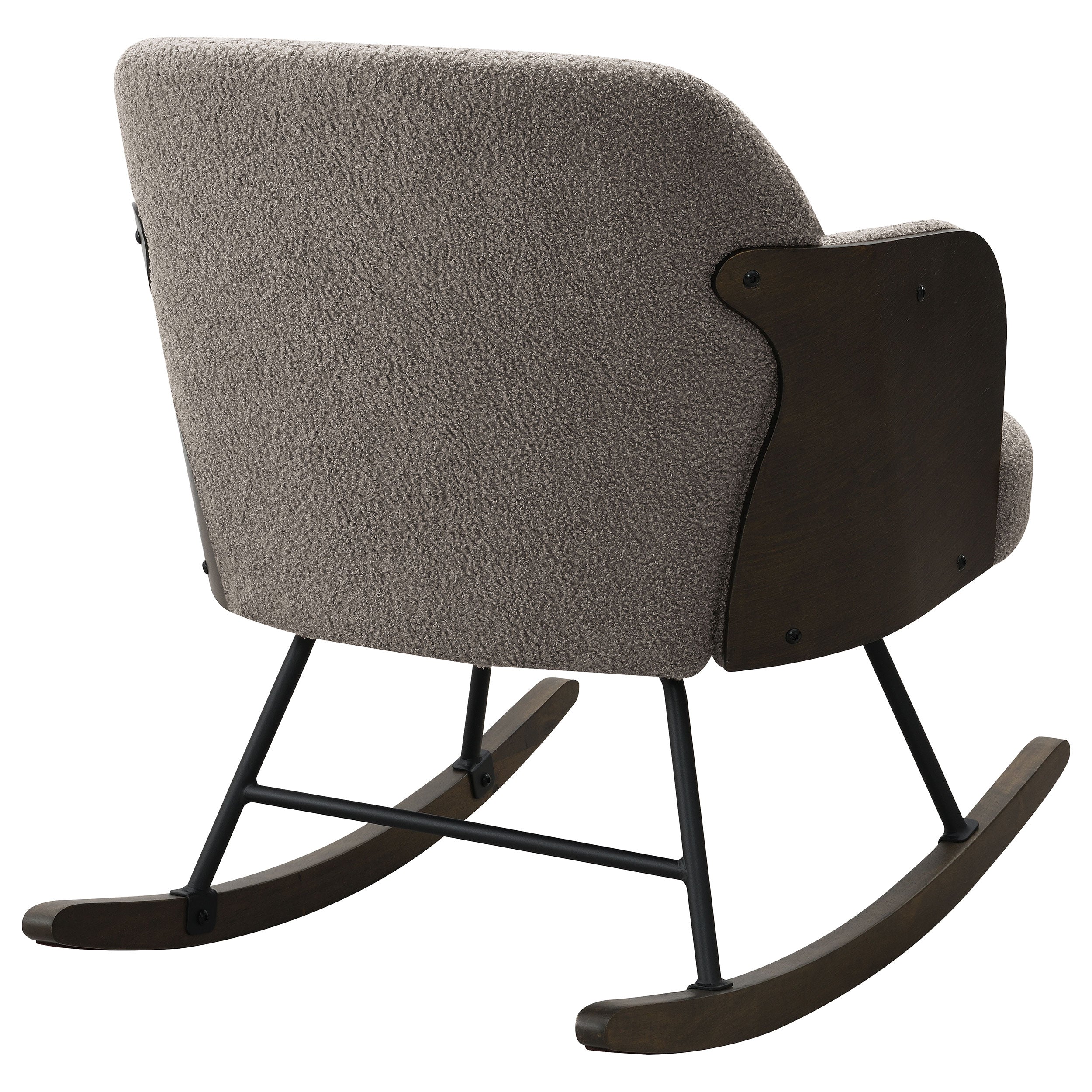 Paige Boucle Upholstered Mid Back Rocking Chair Taupe — view 7