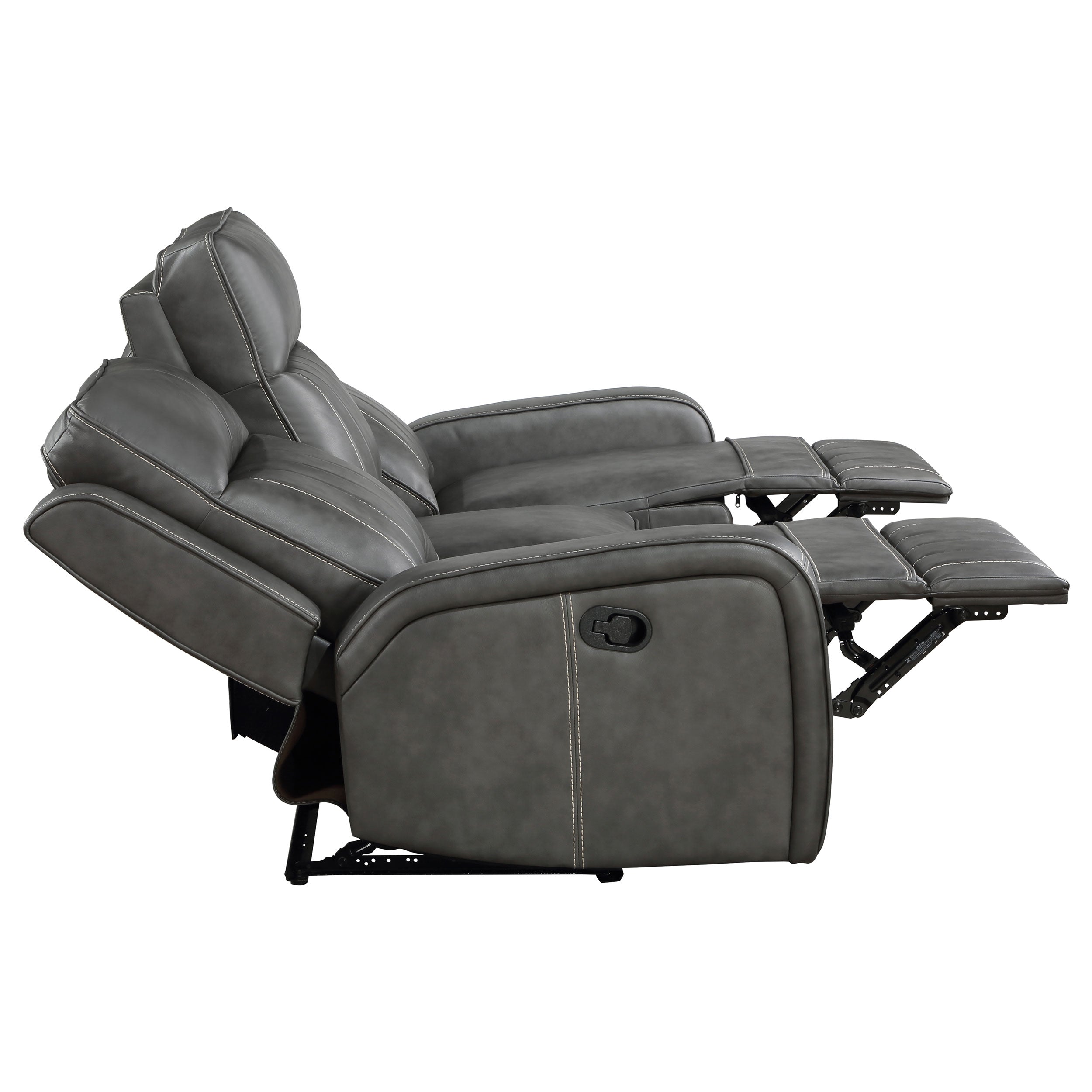 Raelynn 2-piece Upholstered Reclining Sofa Set Grey — view 8
