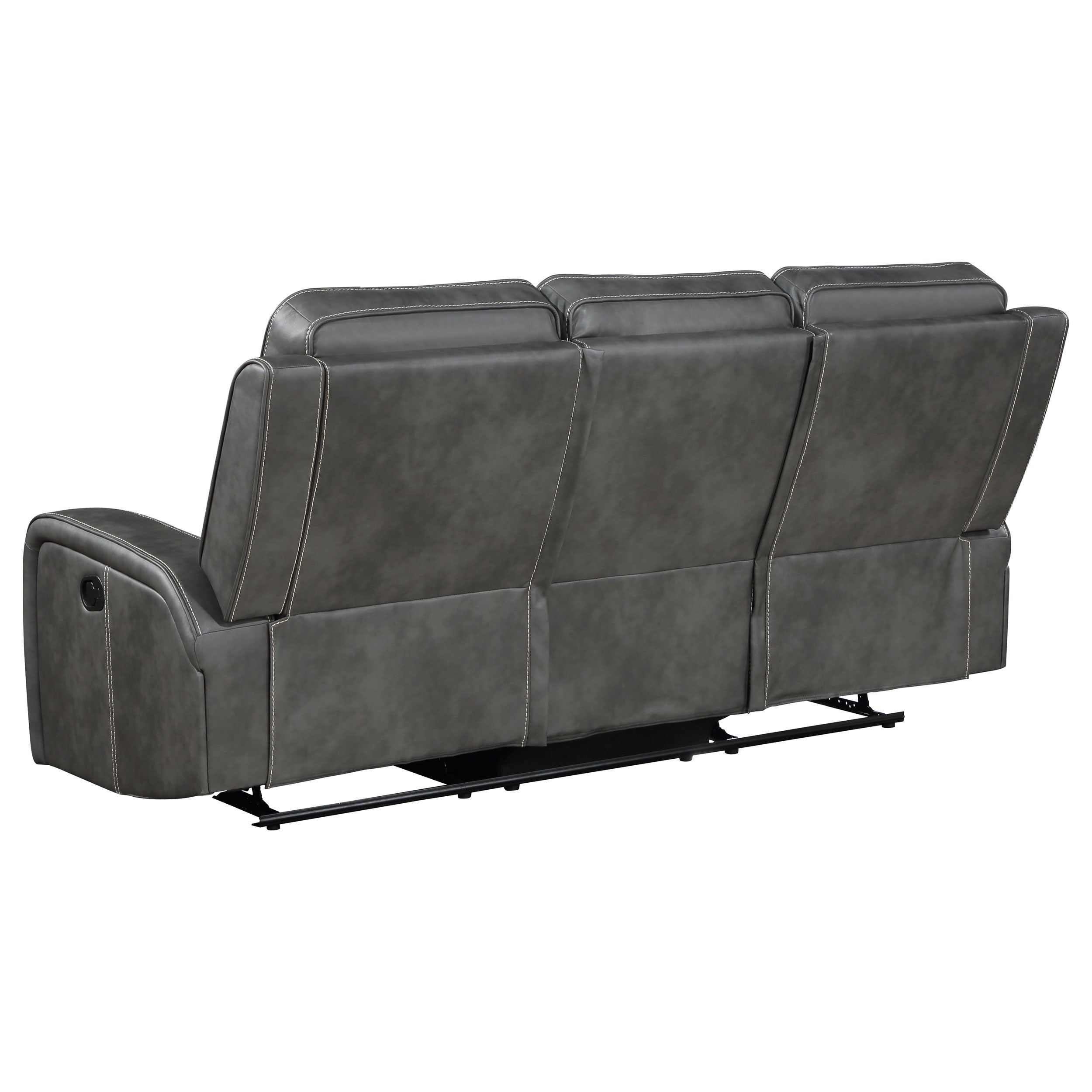Raelynn 3-piece Upholstered Reclining Sofa Set Grey — view 5
