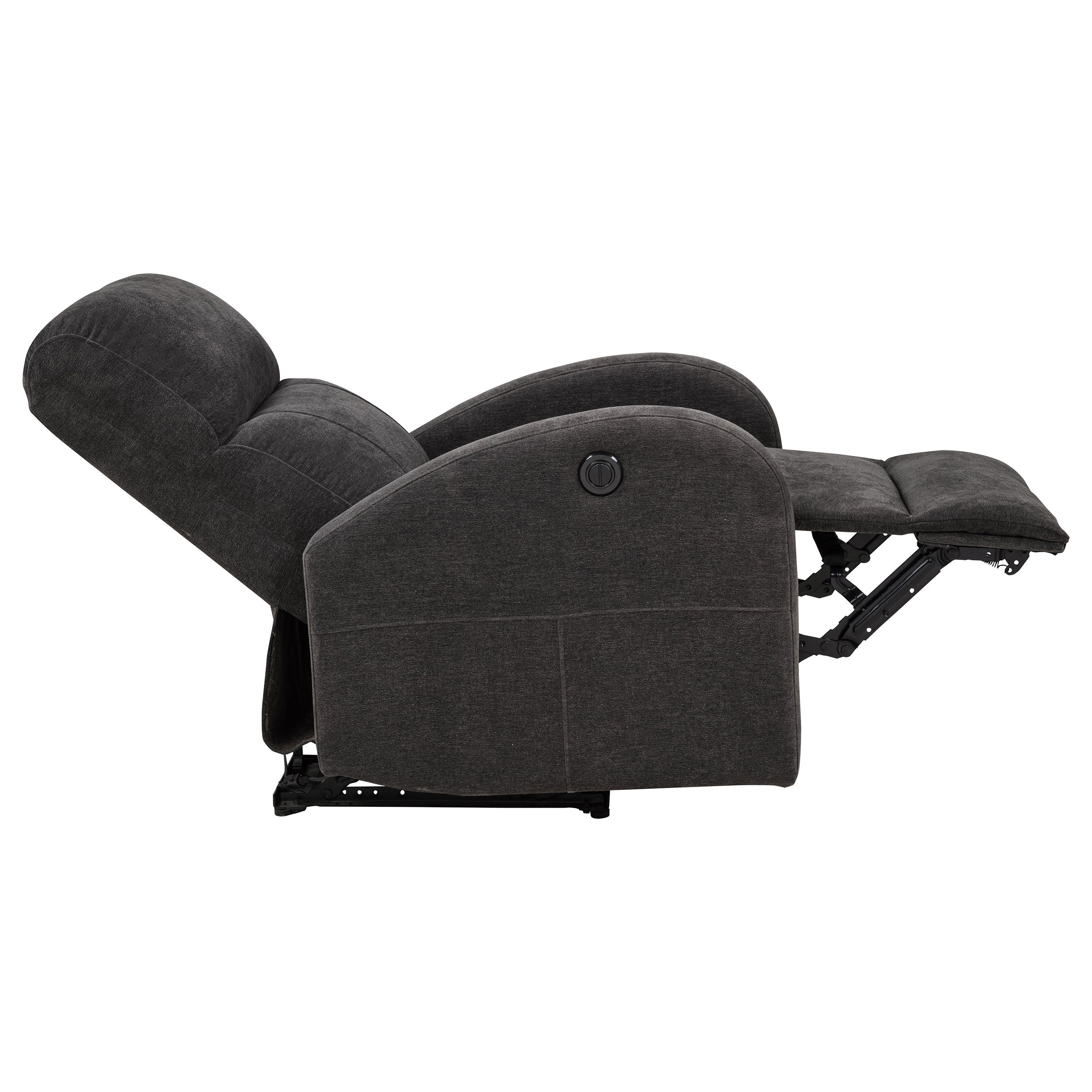 Grant Fabric Upholstered Power Recliner Chair Charcoal Grey — view 7