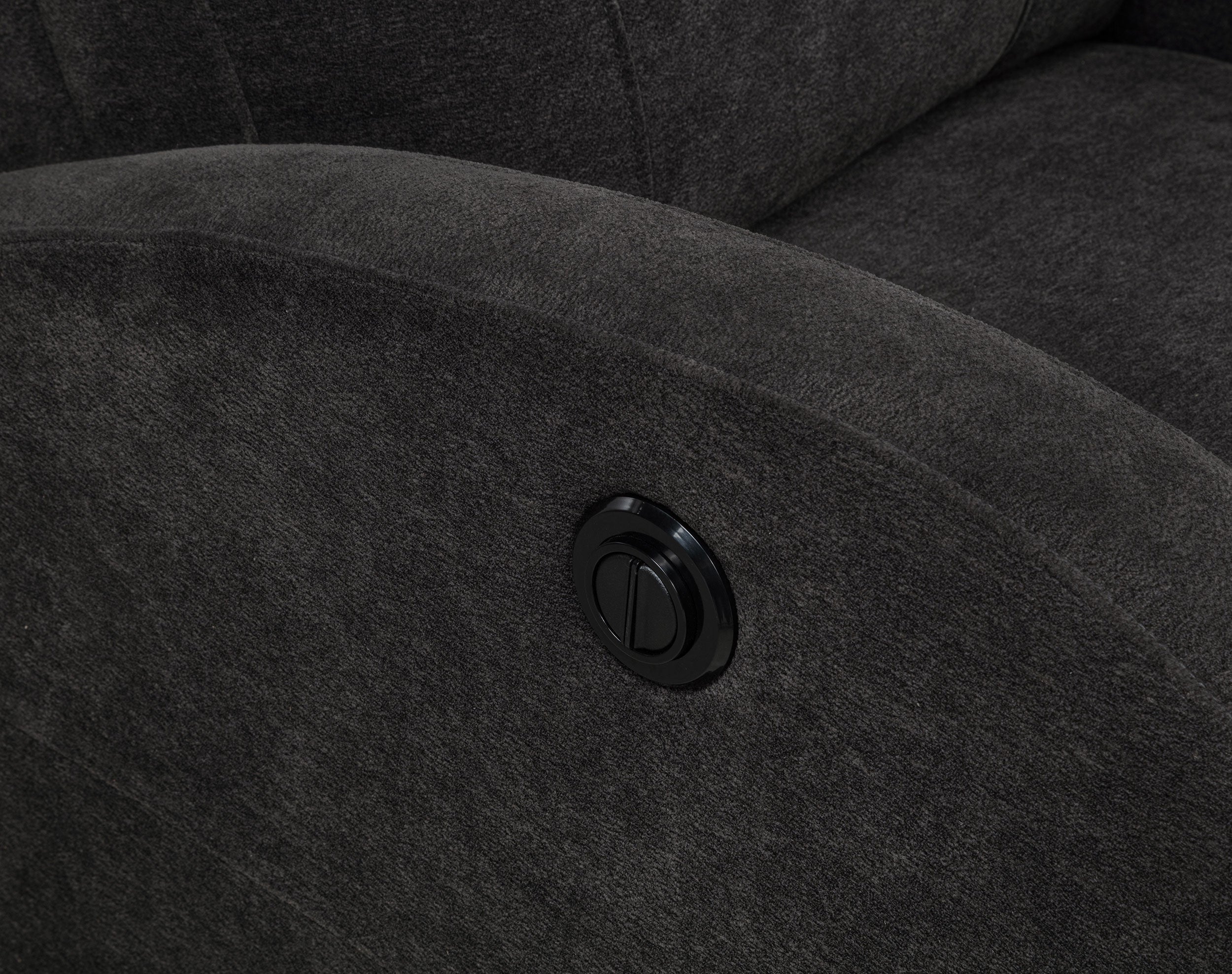 Grant Fabric Upholstered Power Recliner Chair Charcoal Grey — view 9