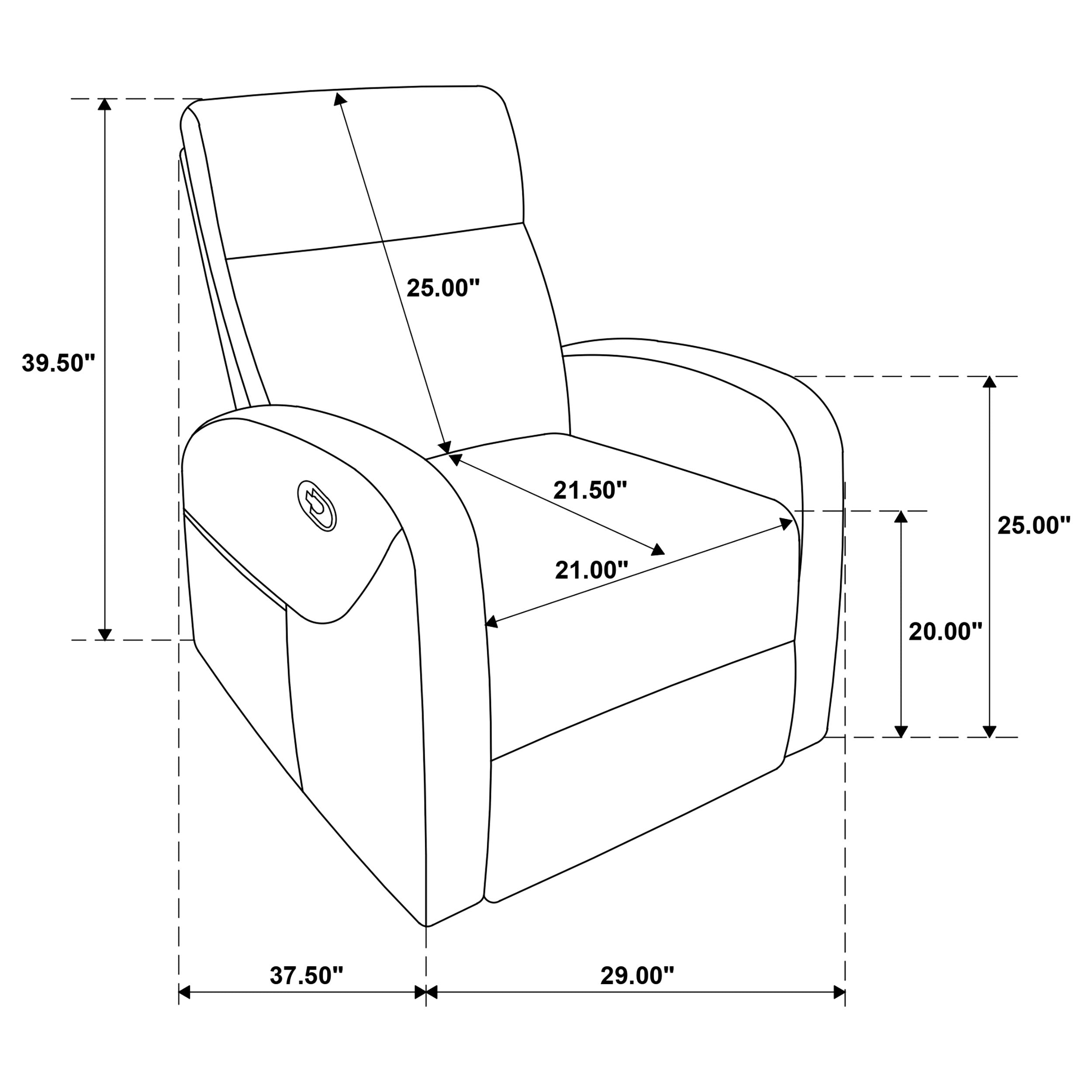 Hamilton Chenille Upholstered Manual Glider Recliner Sand — view 11