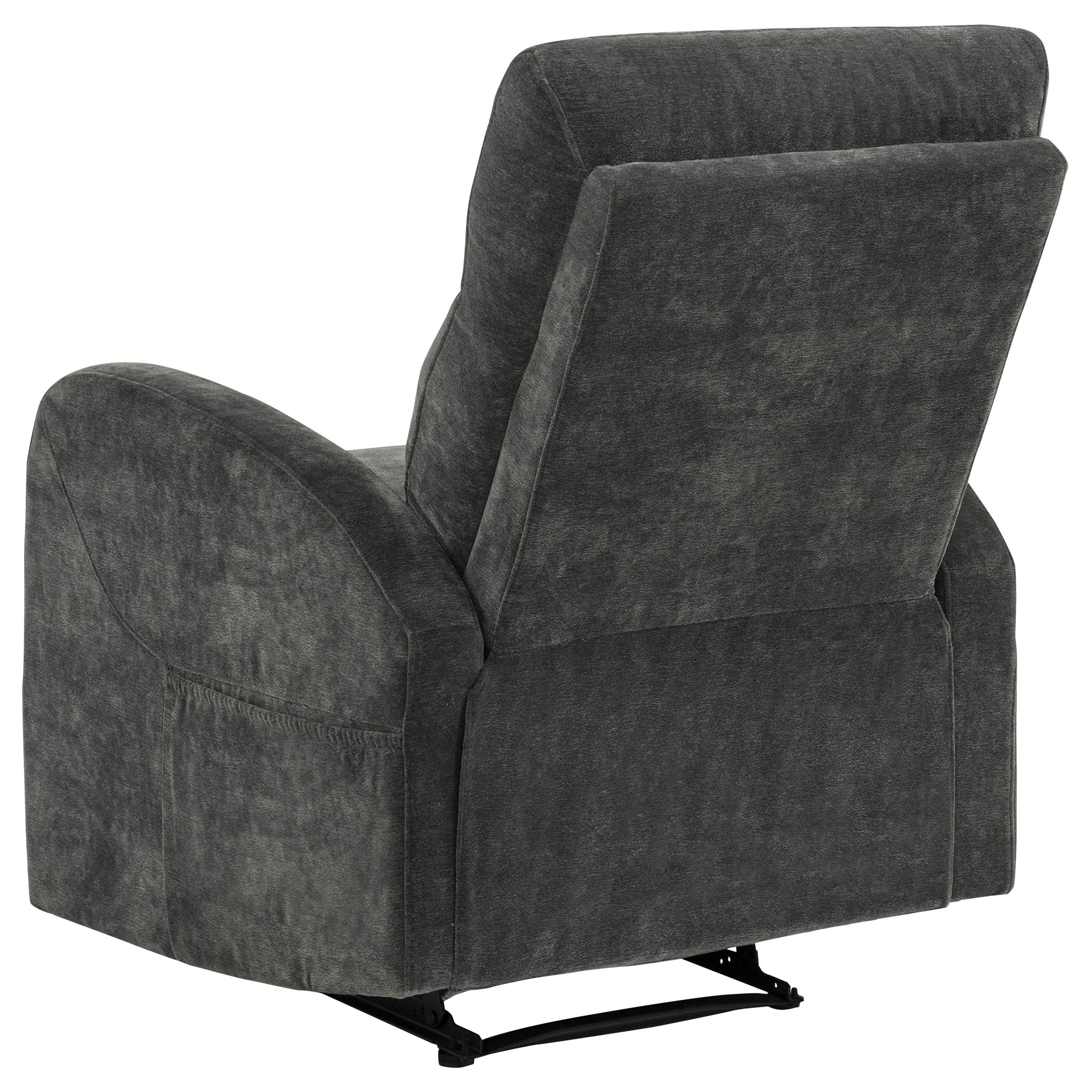 Hamilton 3-piece Chenille Manual Reclining Sofa Set Charcoal Grey — view 12