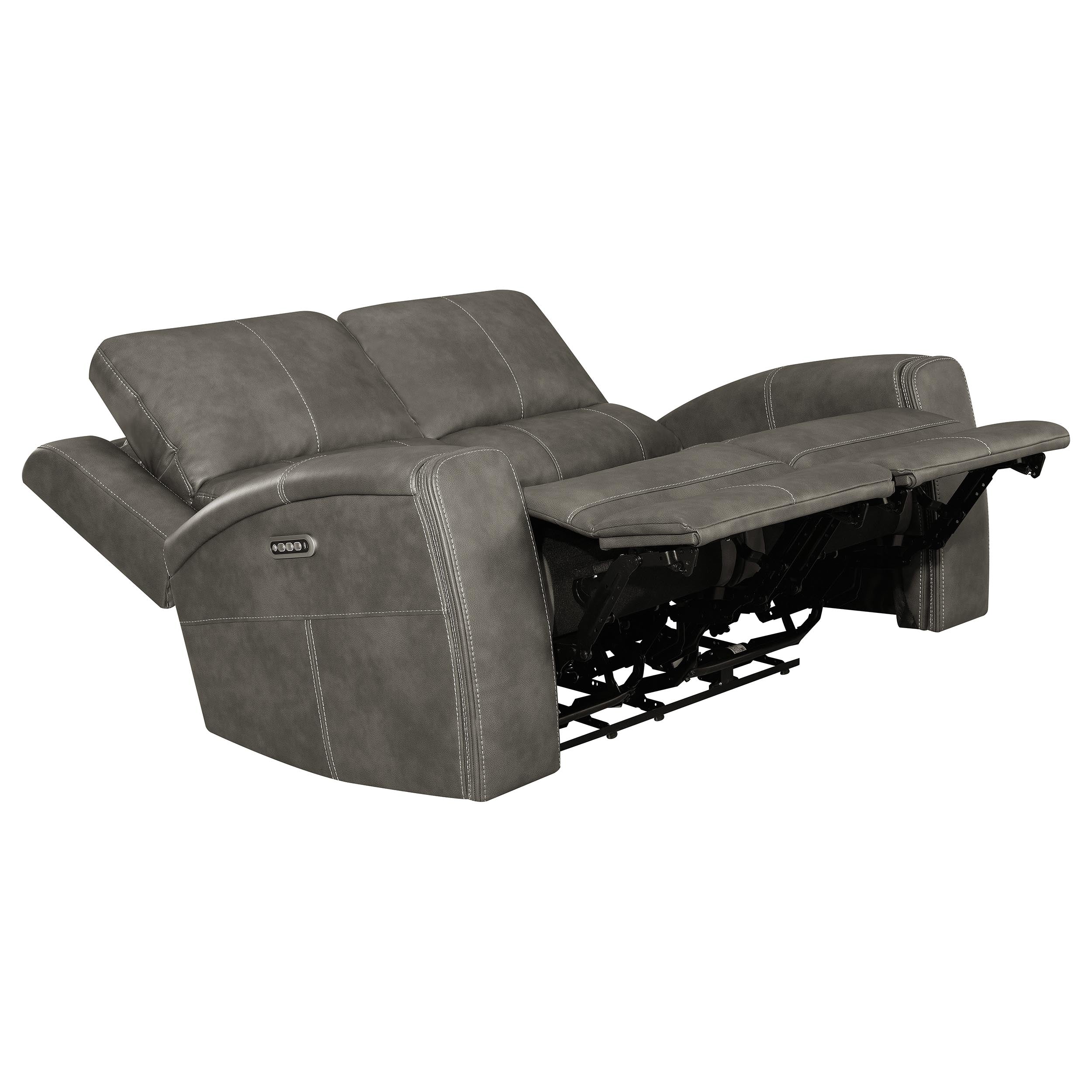 Brickston Triple Power Reclining Loveseat Charcoal — view 4
