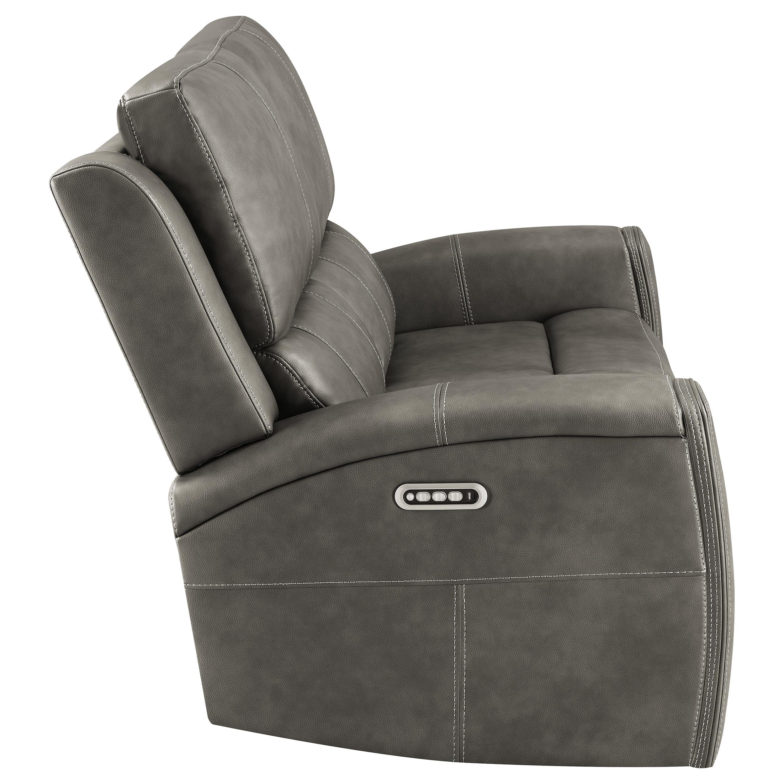 Brickston Triple Power Reclining Loveseat Charcoal — view 9