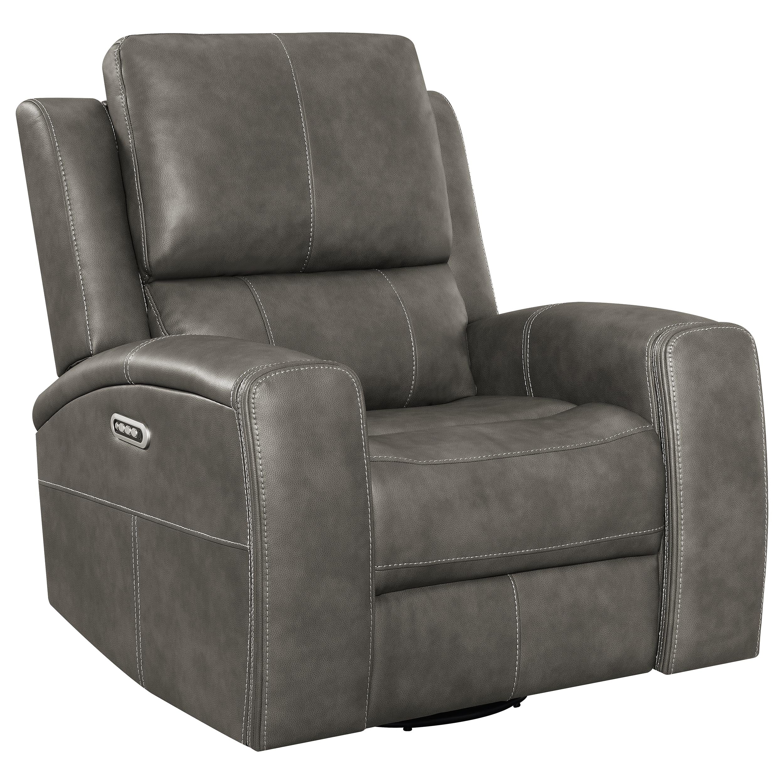 Brickston Triple Power Swivel Glider Recliner Charcoal — view 3