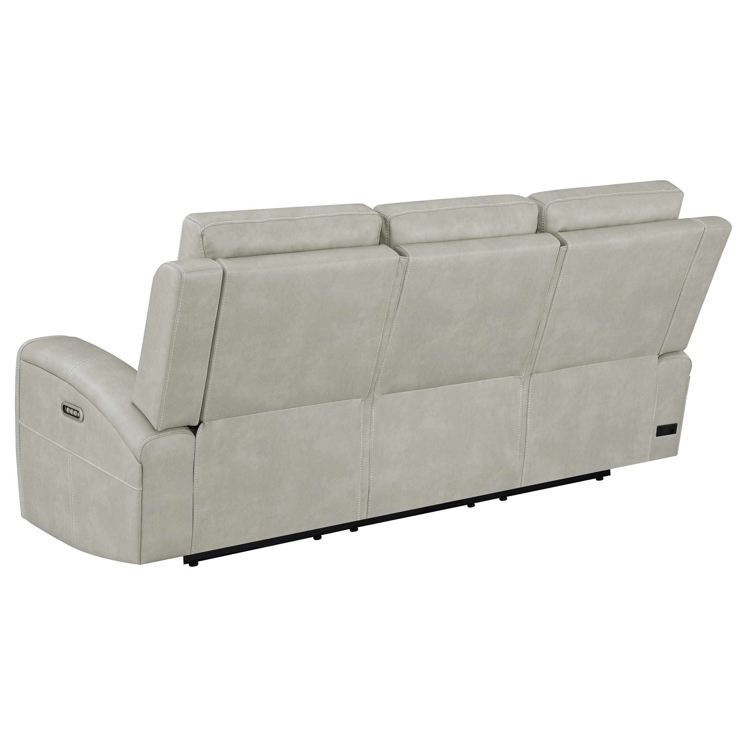 Brickston Triple Power Reclining Sofa Grey — view 6