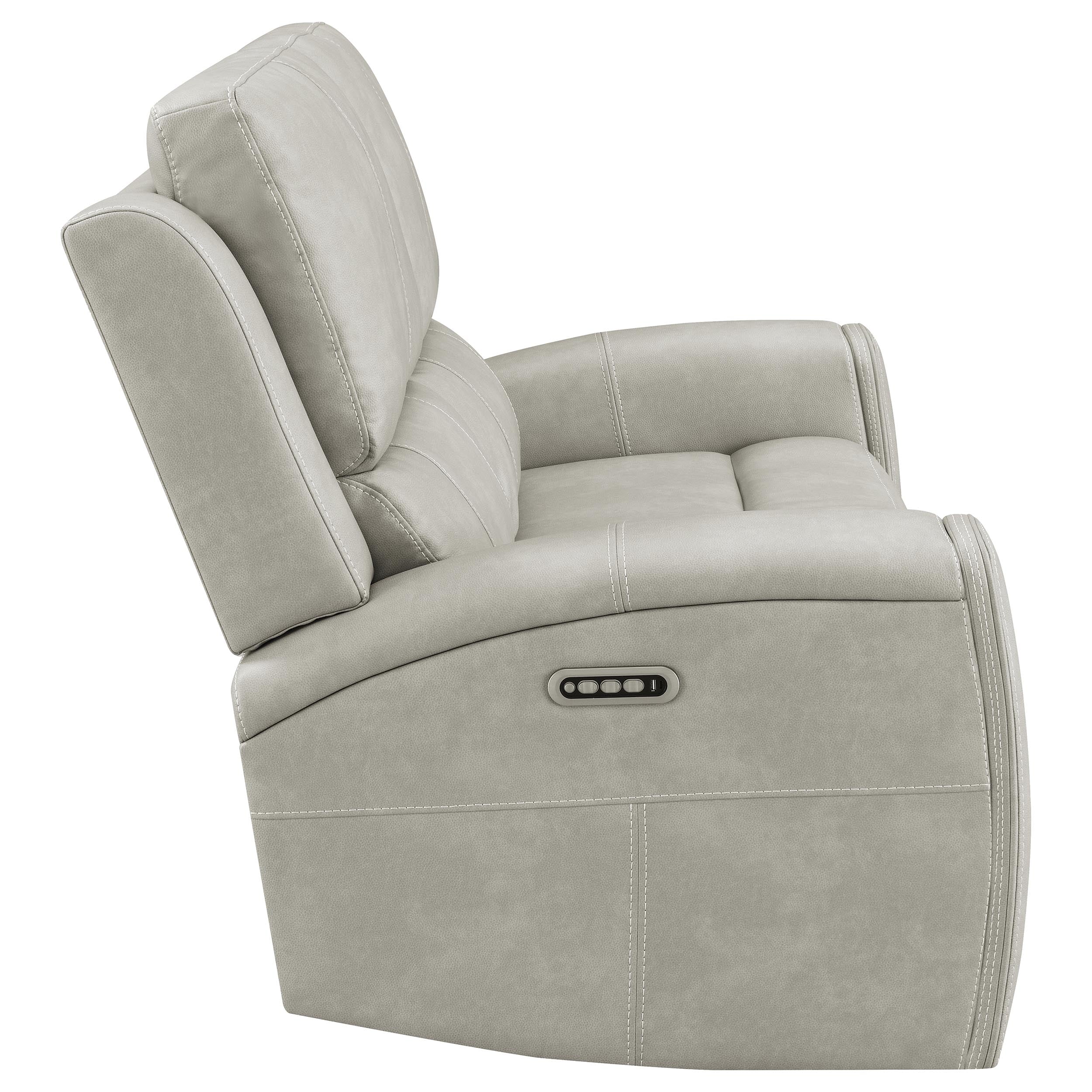 Brickston Triple Power Reclining Loveseat Grey — view 9