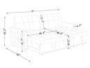 Reversible Sectional Storage Sleeper Sofa Bed, L-Shape 2 Seat Sectional Chaise With Storage, Skin-Feeling Velvet Fabric